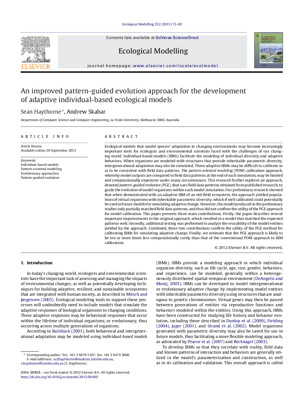 An improved pattern-guided evolution approach for the development of adaptive individual-based ecological models