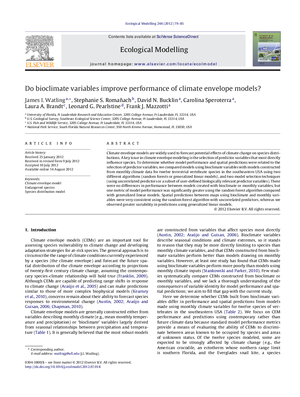 Do bioclimate variables improve performance of climate envelope models?