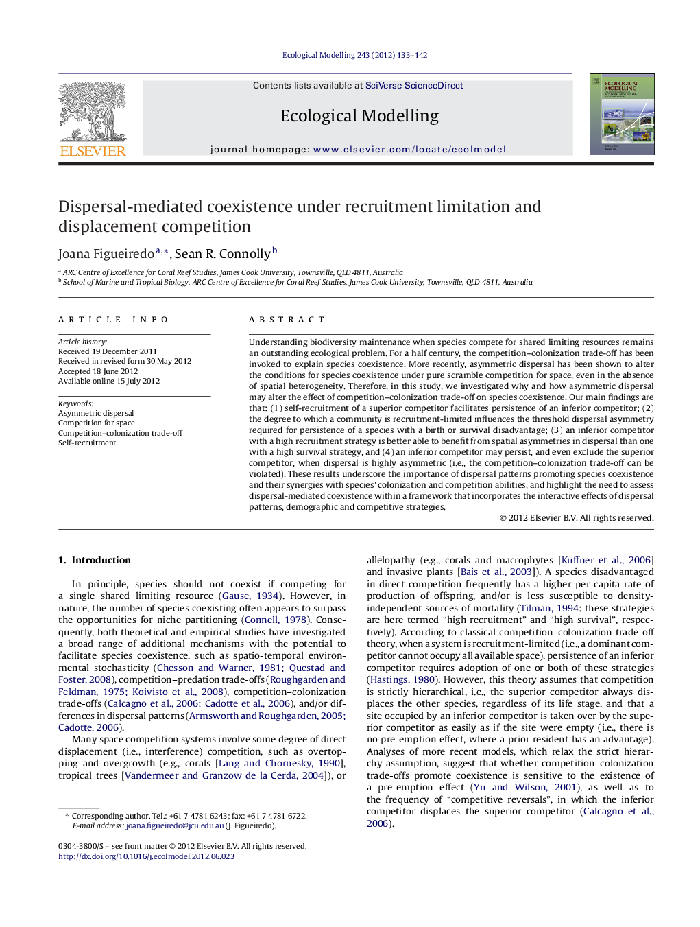 Dispersal-mediated coexistence under recruitment limitation and displacement competition