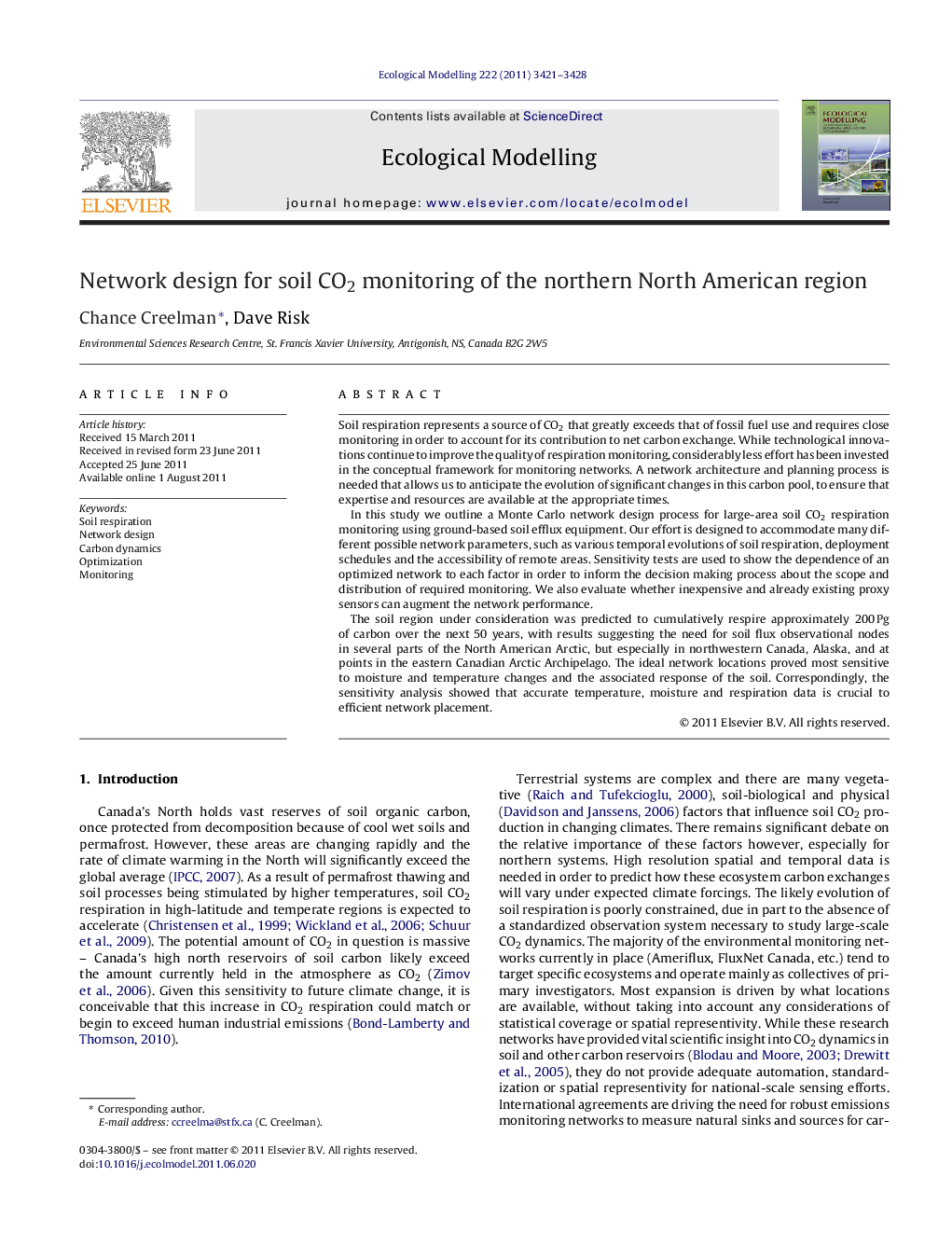 Network design for soil CO2 monitoring of the northern North American region