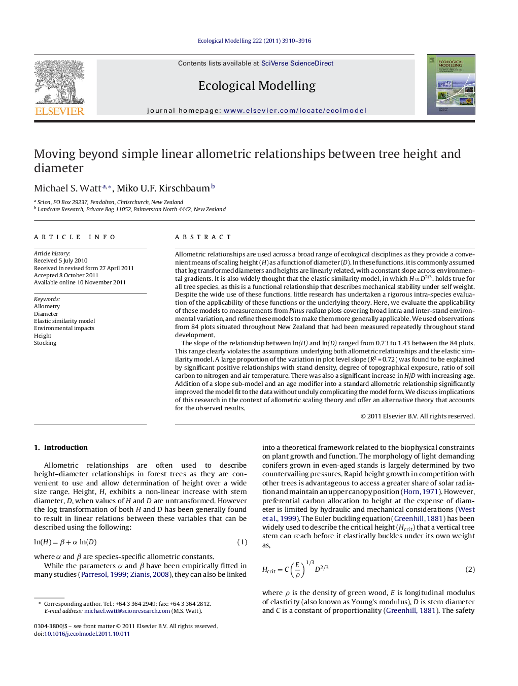 Moving beyond simple linear allometric relationships between tree height and diameter