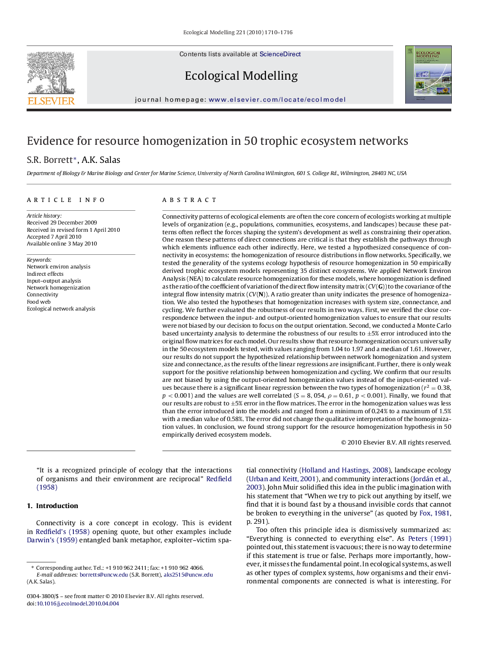 Evidence for resource homogenization in 50 trophic ecosystem networks