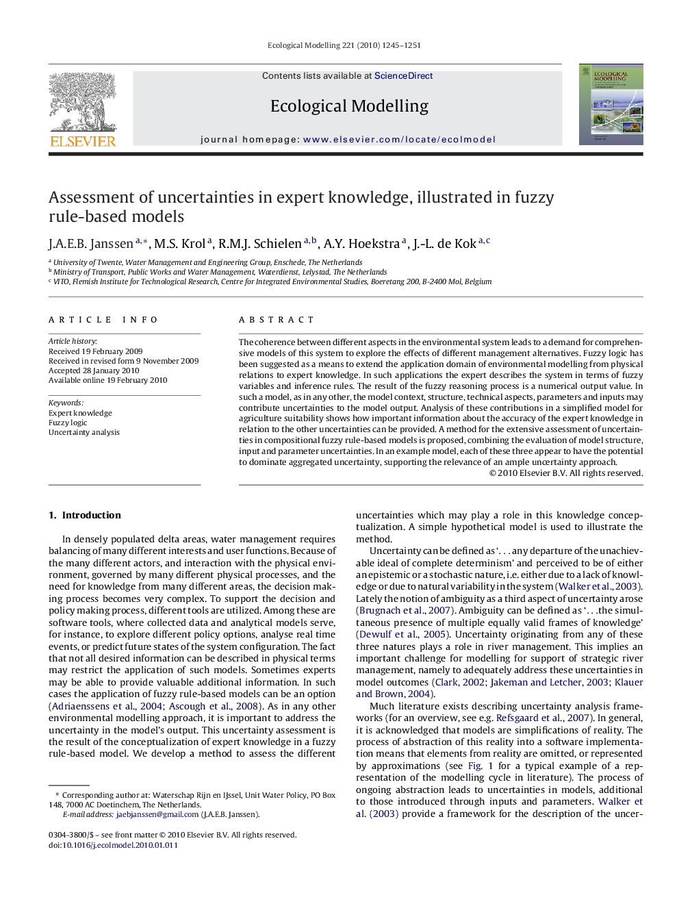 Assessment of uncertainties in expert knowledge, illustrated in fuzzy rule-based models