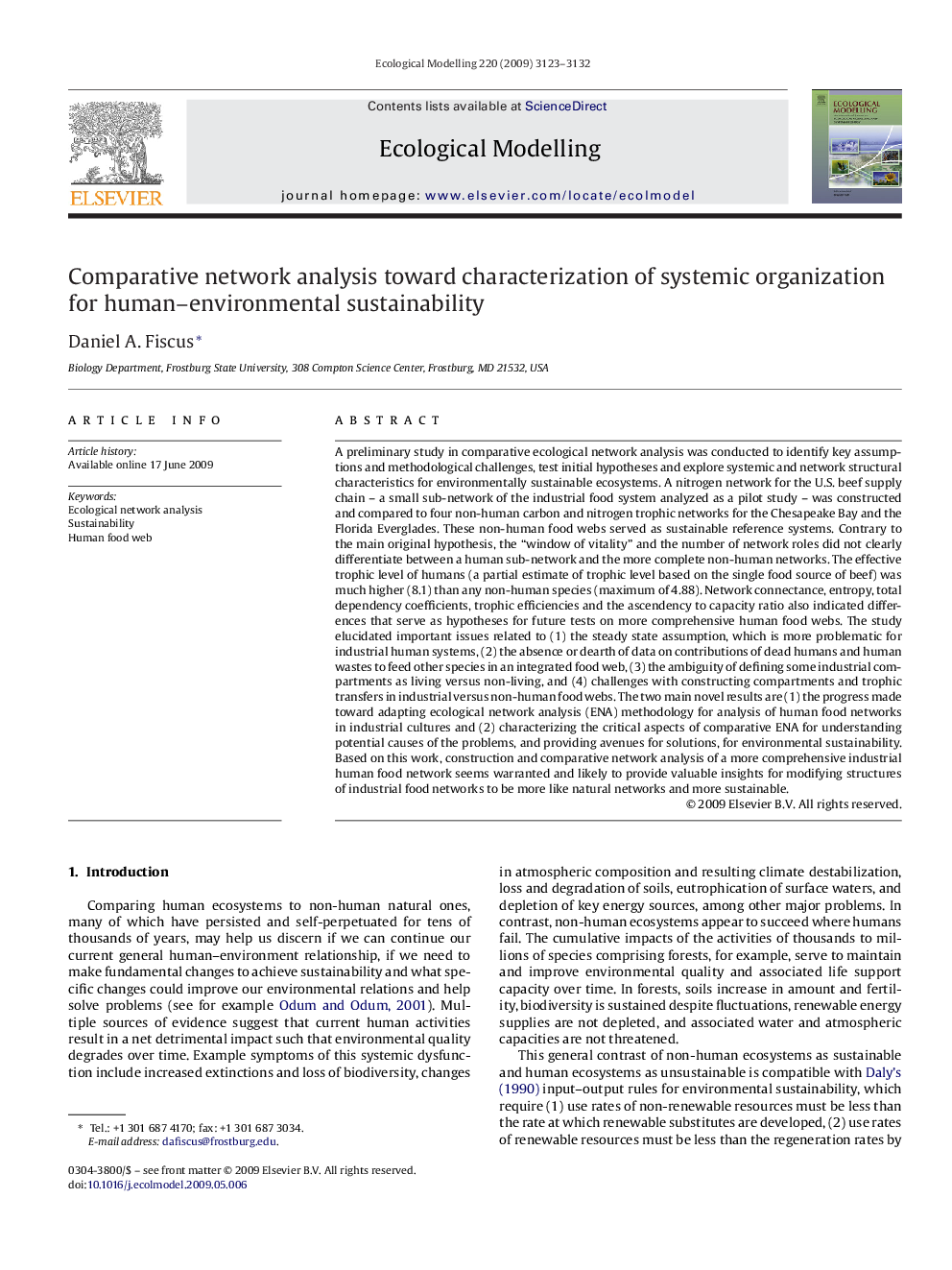 Comparative network analysis toward characterization of systemic organization for human-environmental sustainability