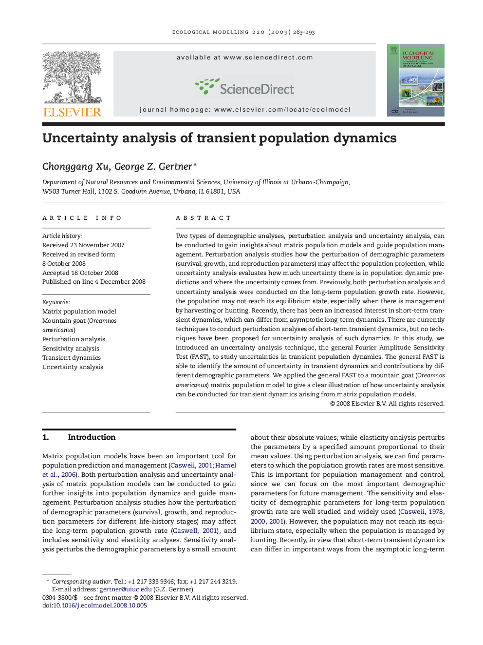 Uncertainty analysis of transient population dynamics