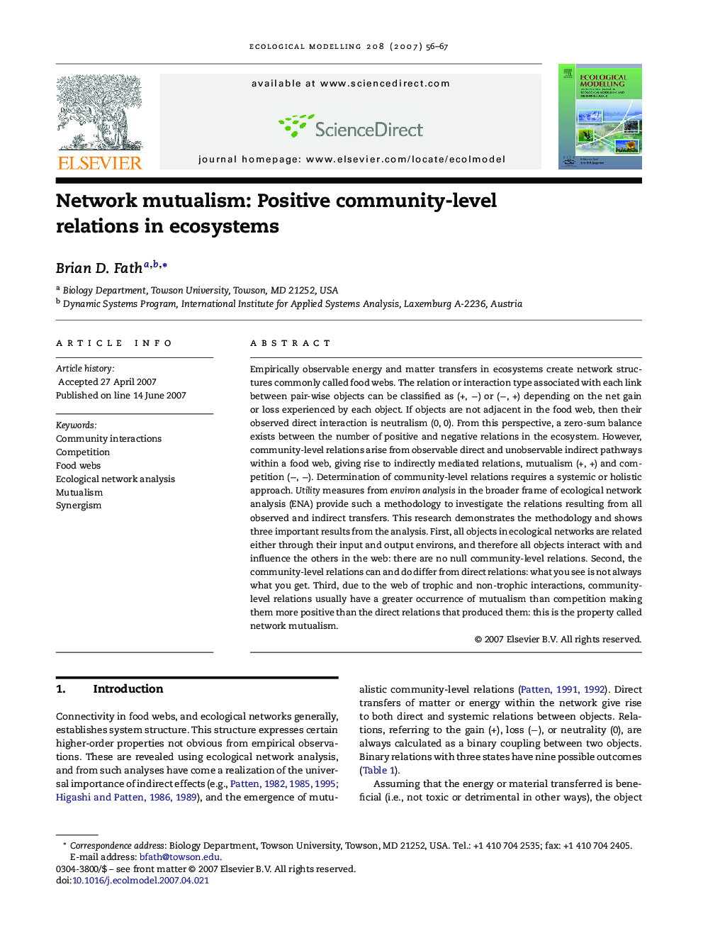 Network mutualism: Positive community-level relations in ecosystems