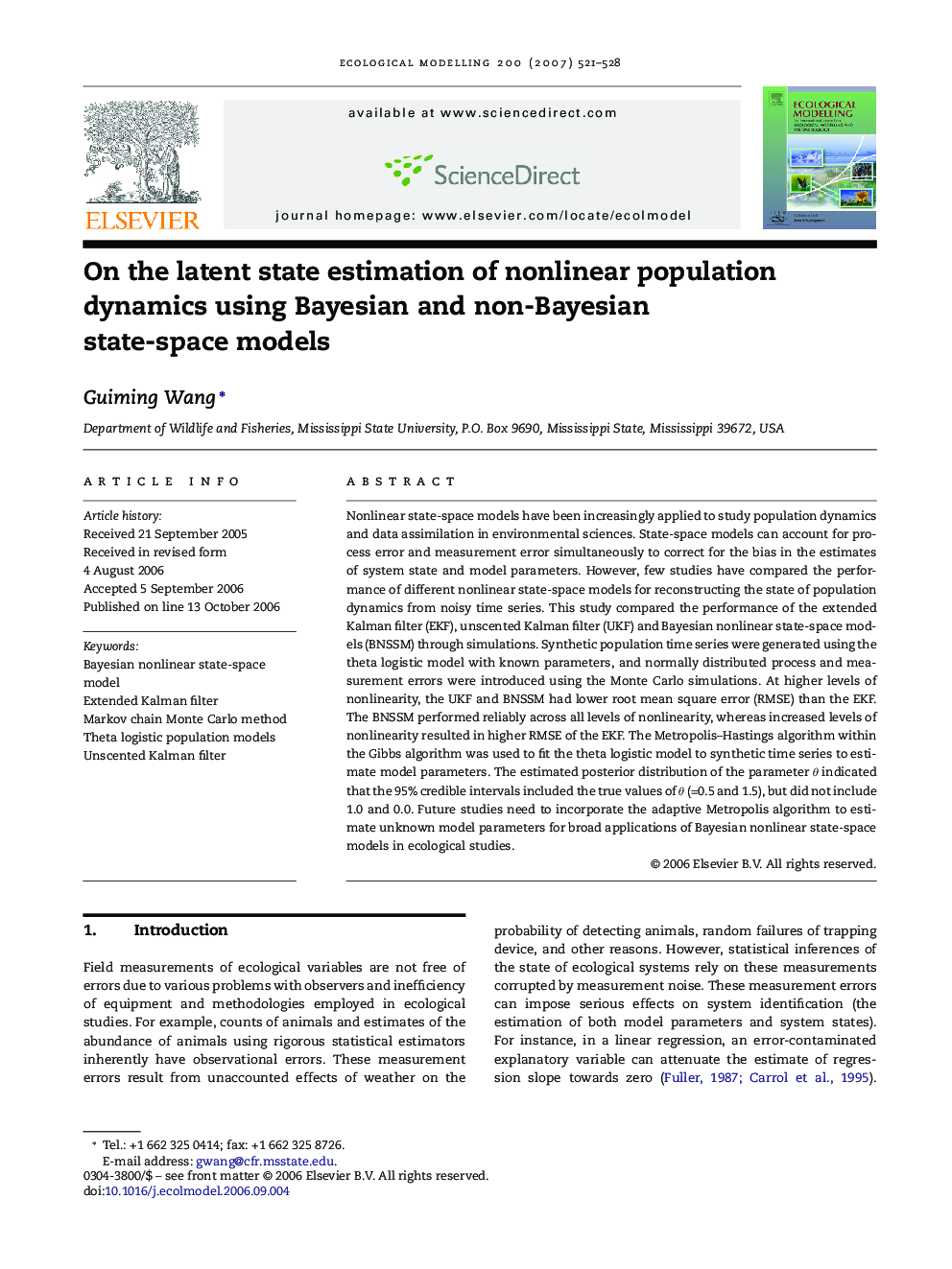 On the latent state estimation of nonlinear population dynamics using Bayesian and non-Bayesian state-space models