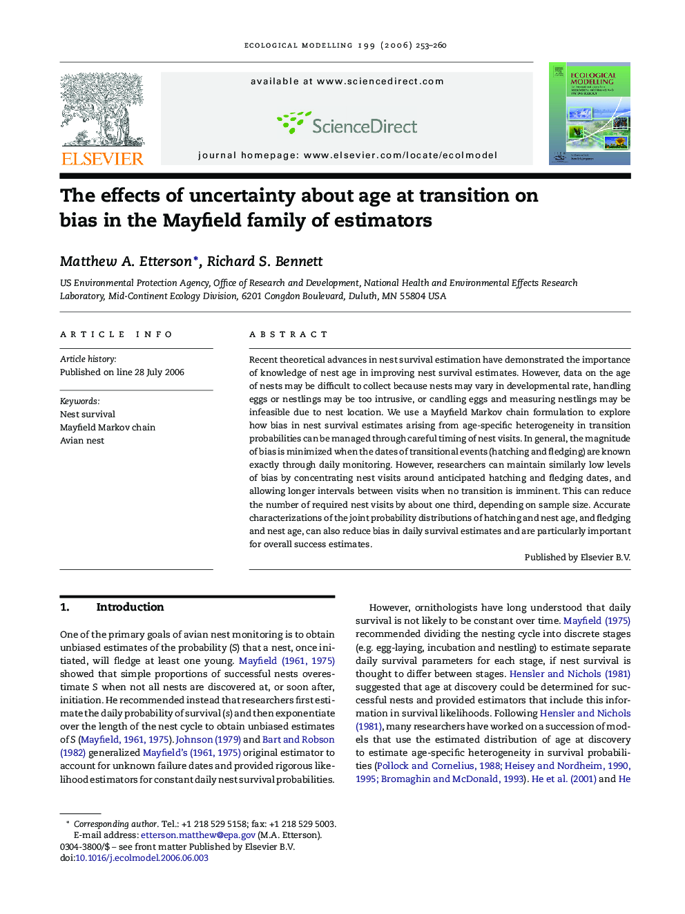 The effects of uncertainty about age at transition on bias in the Mayfield family of estimators