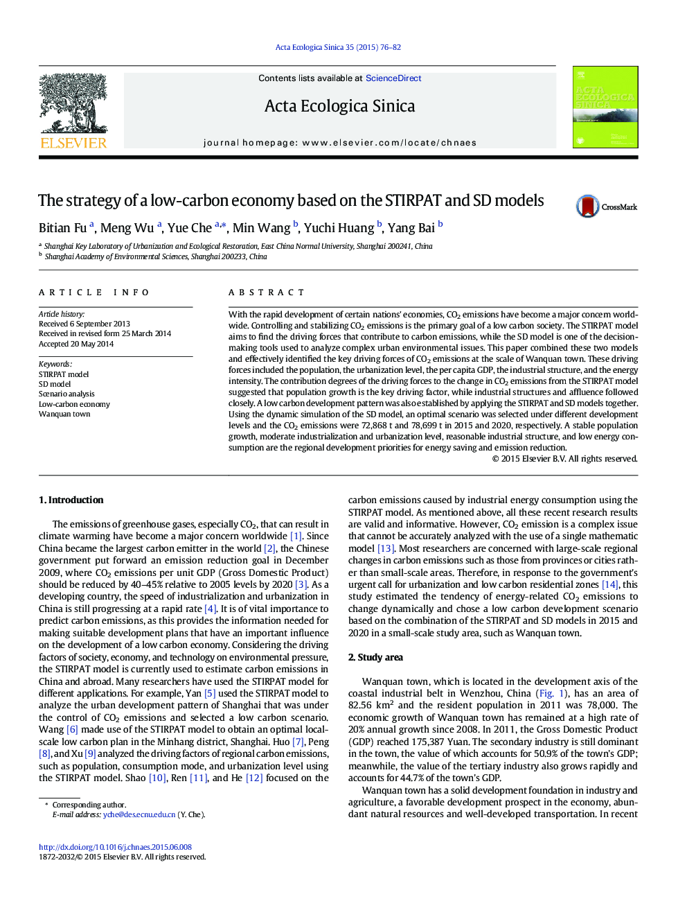 The strategy of a low-carbon economy based on the STIRPAT and SD models