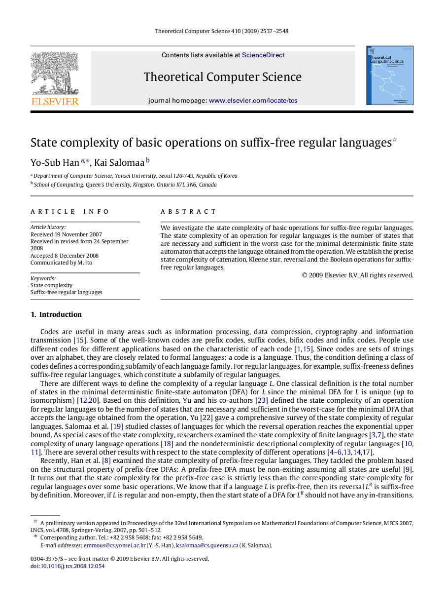 State complexity of basic operations on suffix-free regular languages 