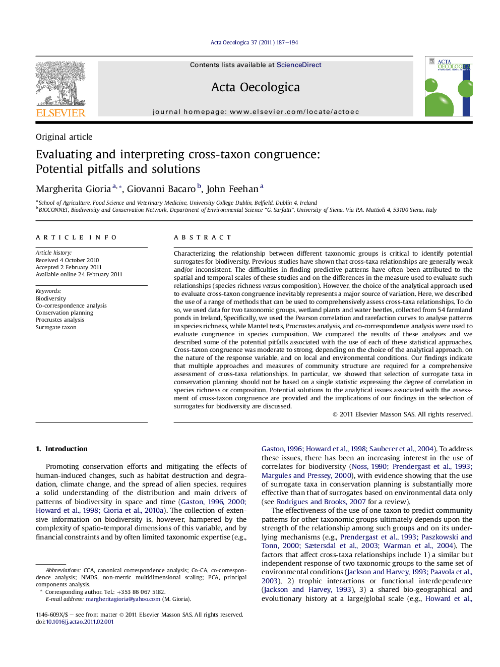 Evaluating and interpreting cross-taxon congruence: Potential pitfalls and solutions