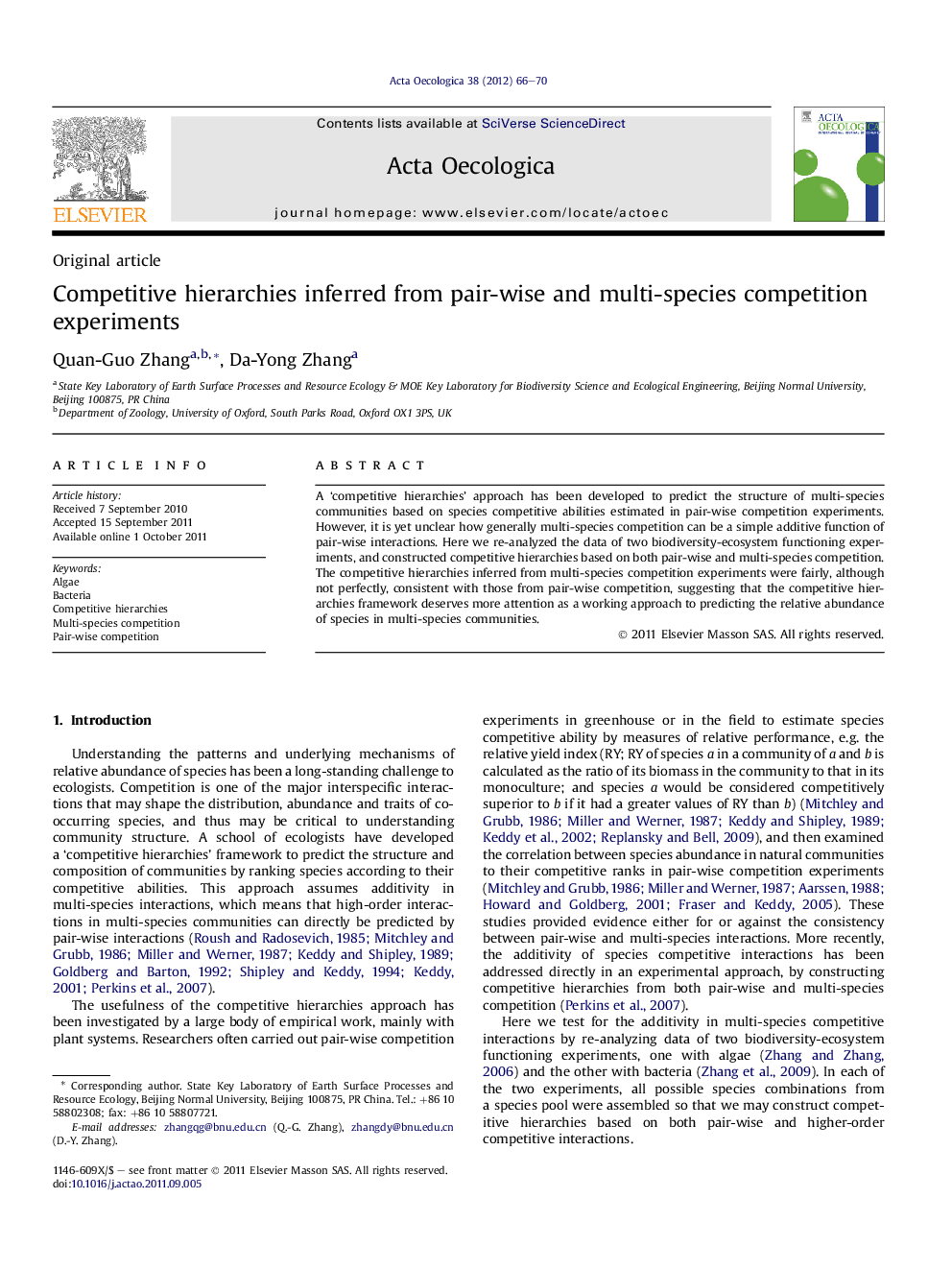 Competitive hierarchies inferred from pair-wise and multi-species competition experiments