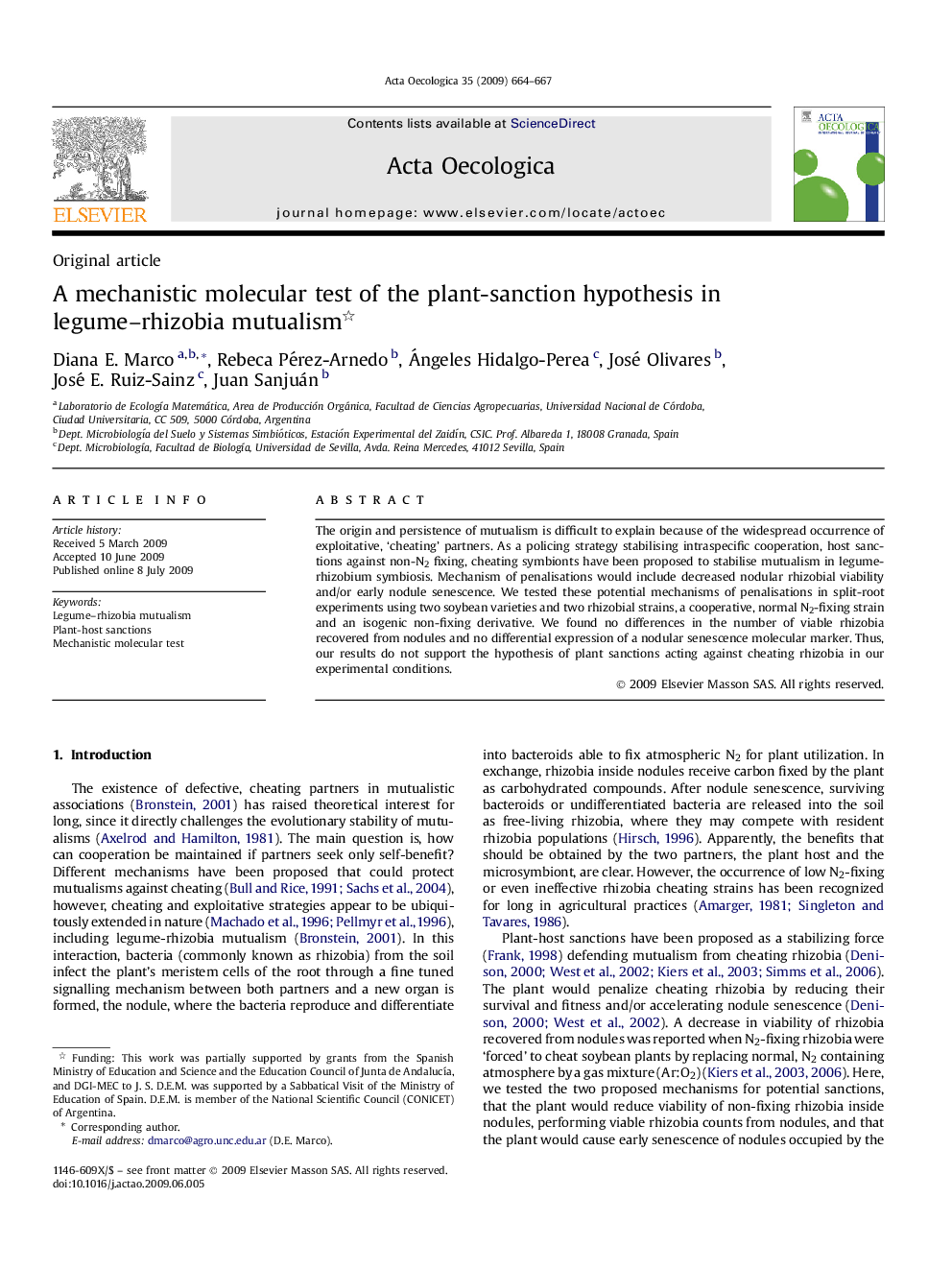 A mechanistic molecular test of the plant-sanction hypothesis in legume–rhizobia mutualism 