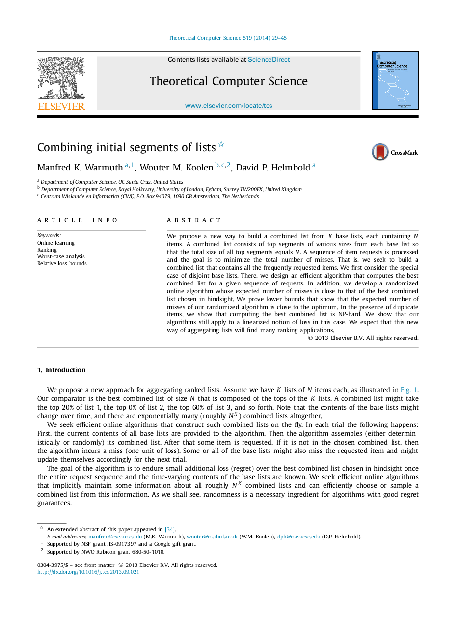 Combining initial segments of lists 