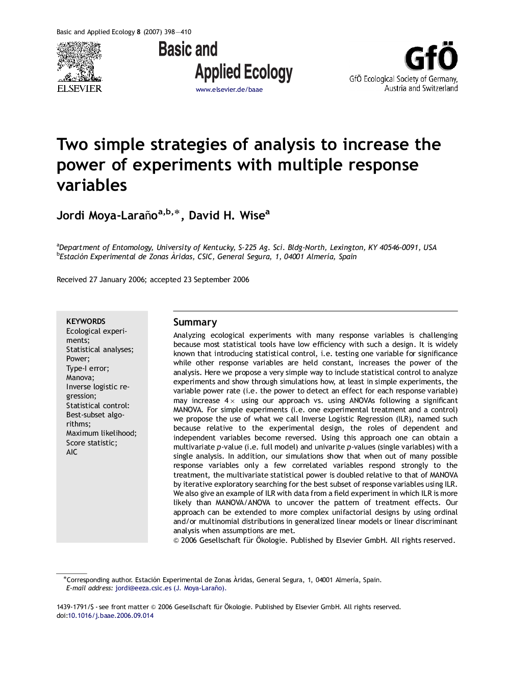 Two simple strategies of analysis to increase the power of experiments with multiple response variables