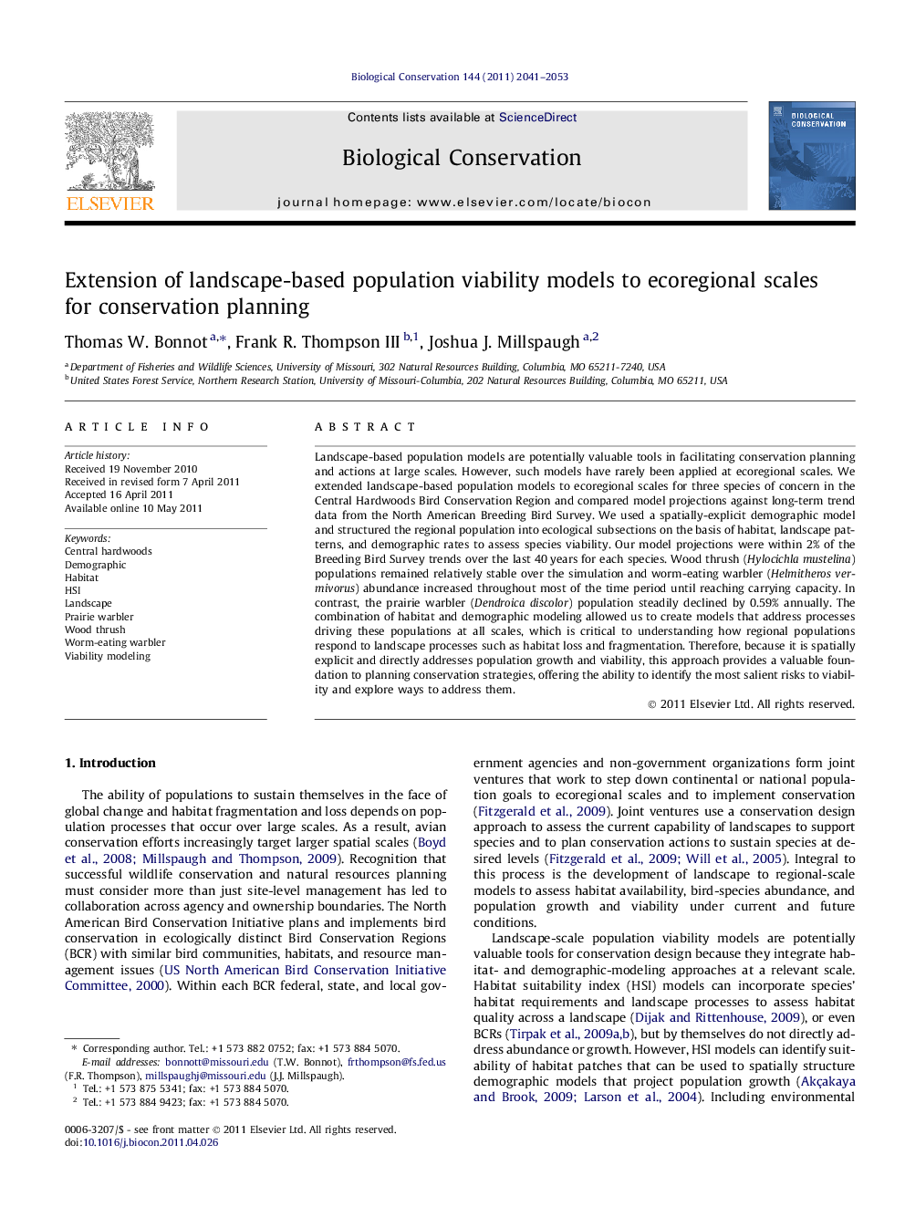 Extension of landscape-based population viability models to ecoregional scales for conservation planning