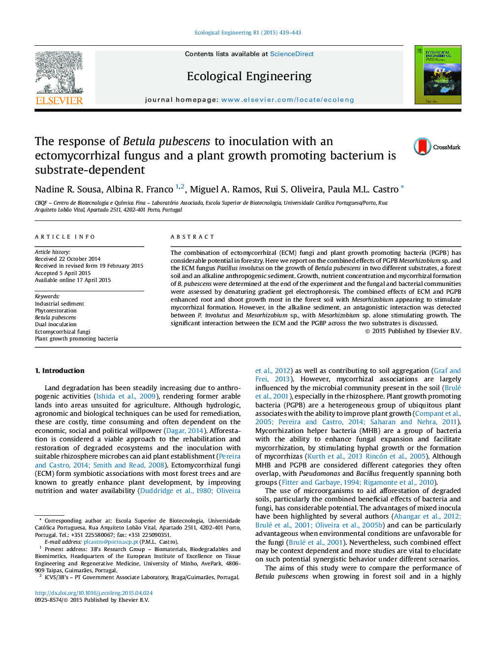 The response of Betula pubescens to inoculation with an ectomycorrhizal fungus and a plant growth promoting bacterium is substrate-dependent