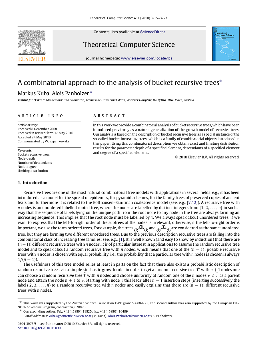 A combinatorial approach to the analysis of bucket recursive trees 