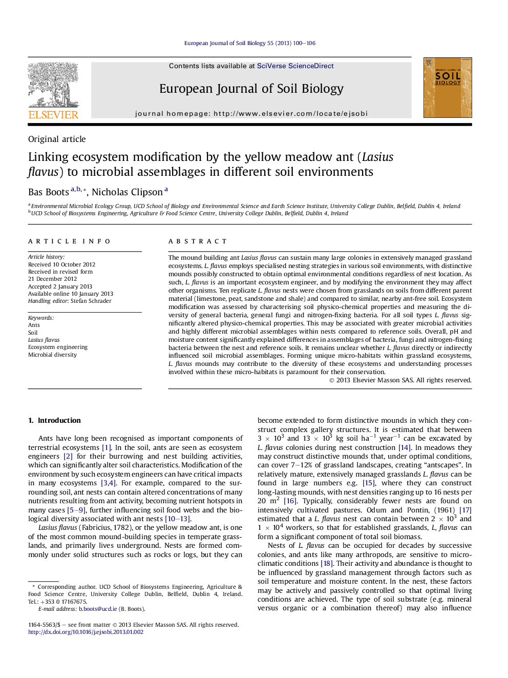 Linking ecosystem modification by the yellow meadow ant (Lasius flavus) to microbial assemblages in different soil environments