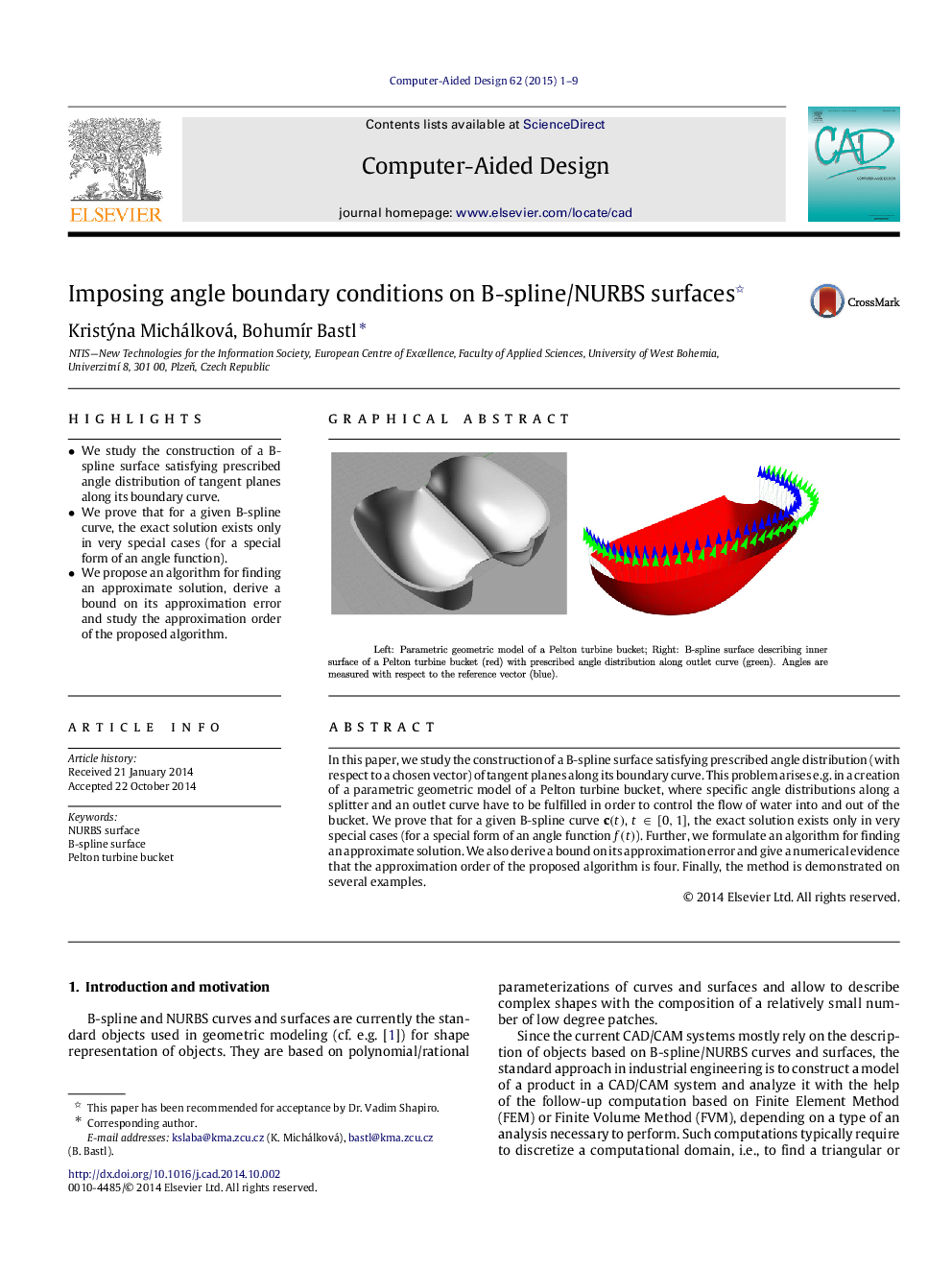 Imposing angle boundary conditions on B-spline/NURBS surfaces 