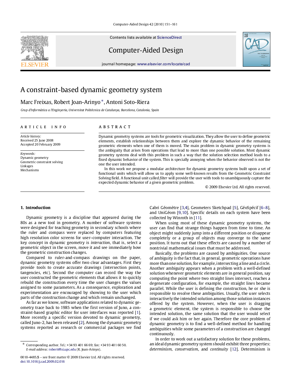 A constraint-based dynamic geometry system