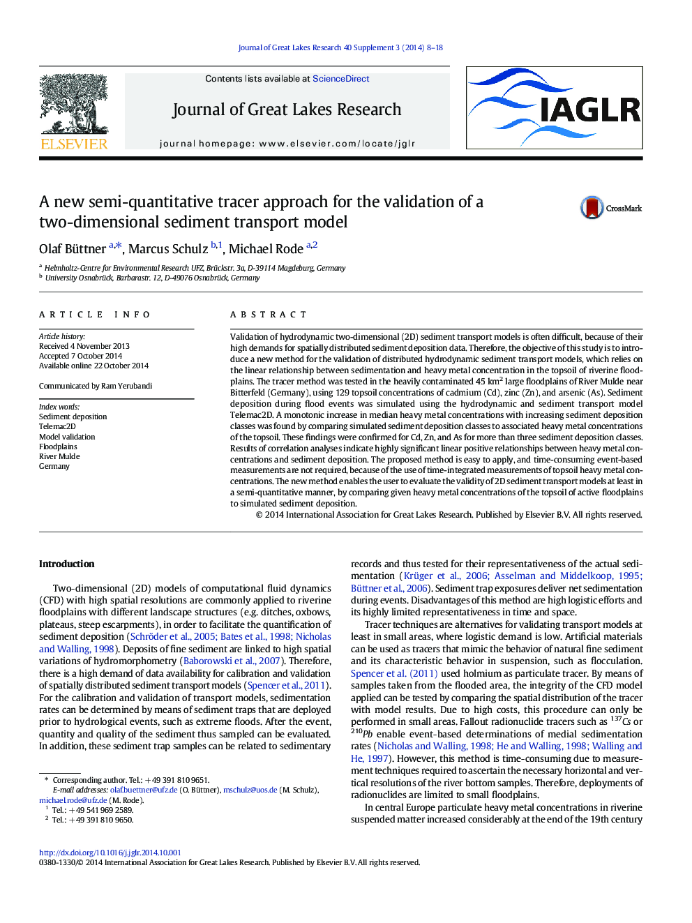 A new semi-quantitative tracer approach for the validation of a two-dimensional sediment transport model