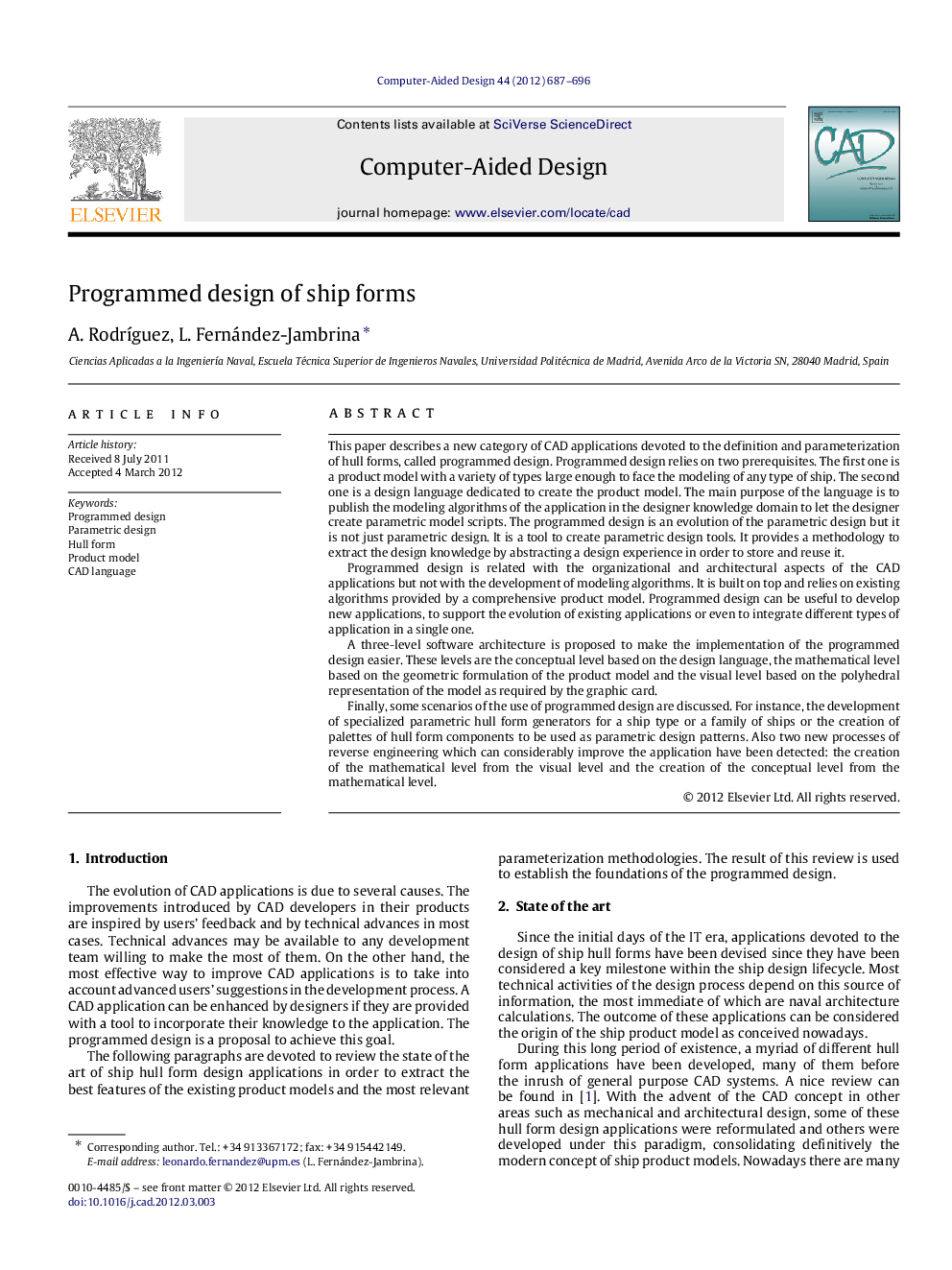 Programmed design of ship forms