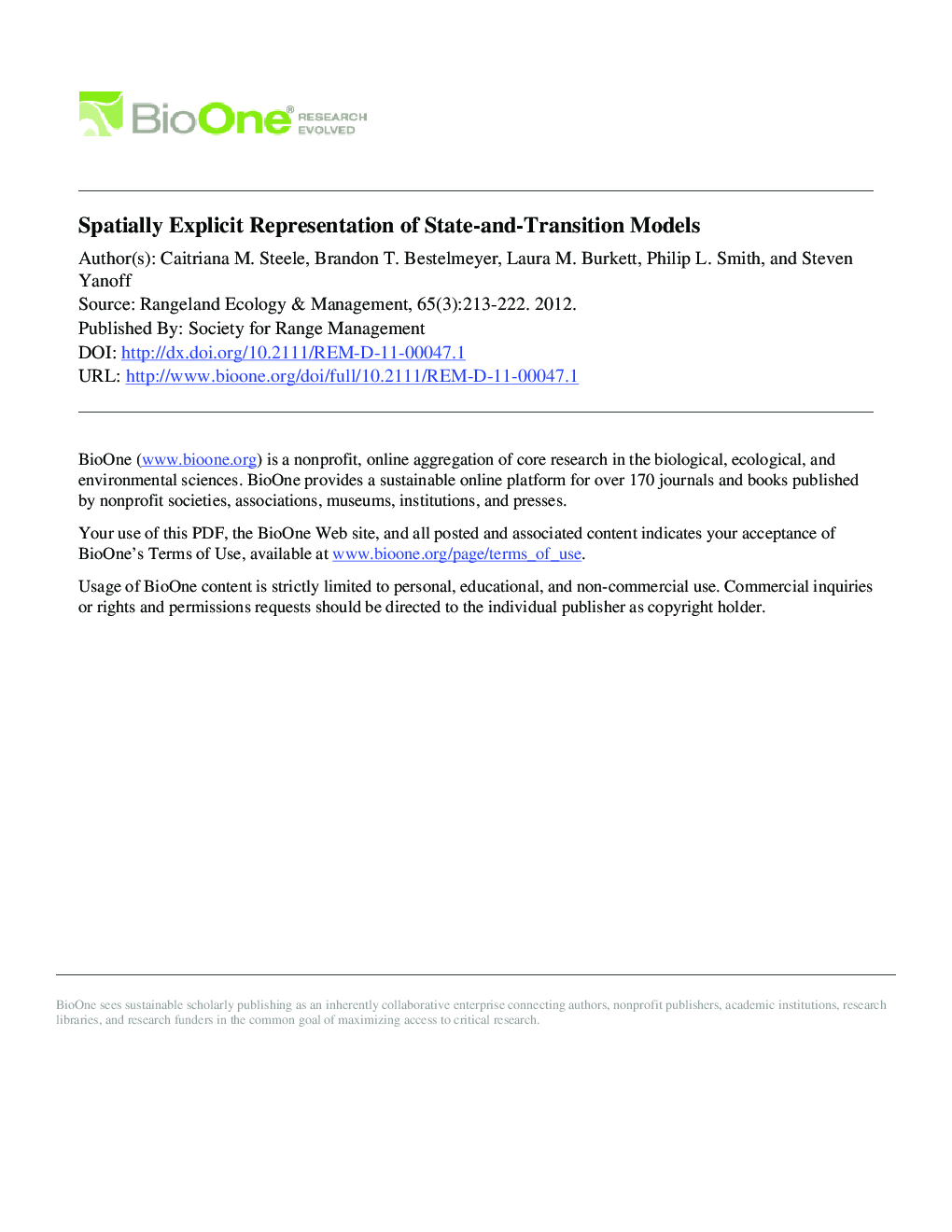 Spatially Explicit Representation of State-and-Transition Models