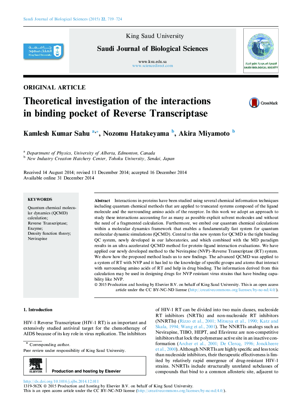 Theoretical investigation of the interactions in binding pocket of Reverse Transcriptase 