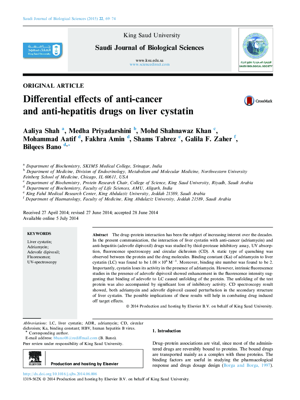 Differential effects of anti-cancer and anti-hepatitis drugs on liver cystatin 
