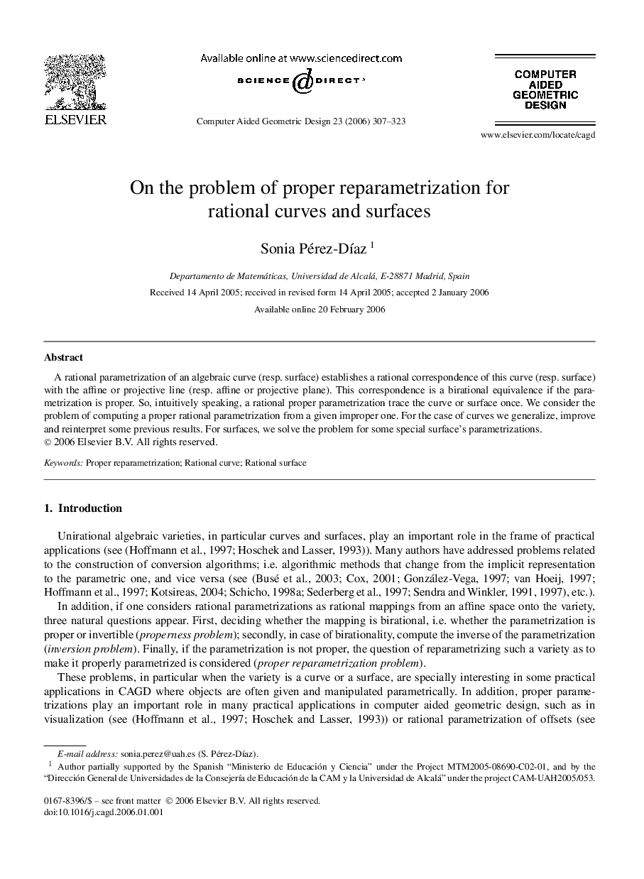 On the problem of proper reparametrization for rational curves and surfaces