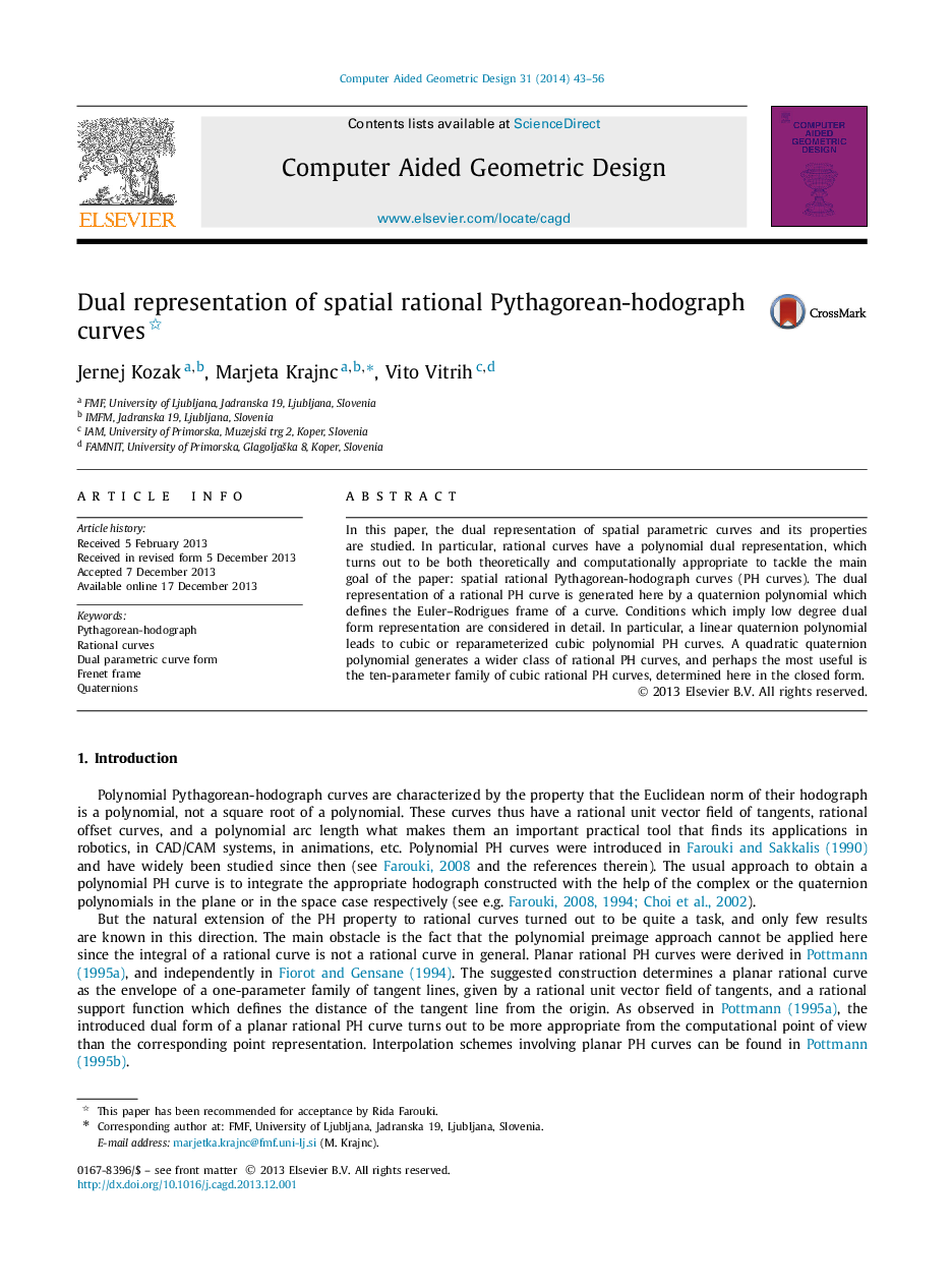 Dual representation of spatial rational Pythagorean-hodograph curves 