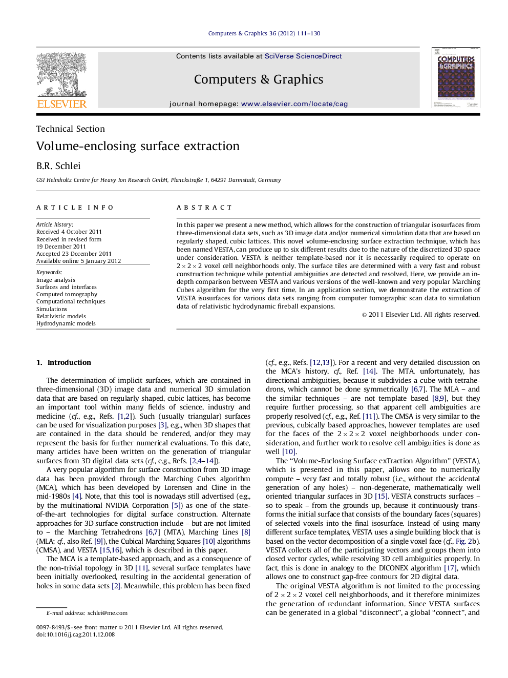 Volume-enclosing surface extraction