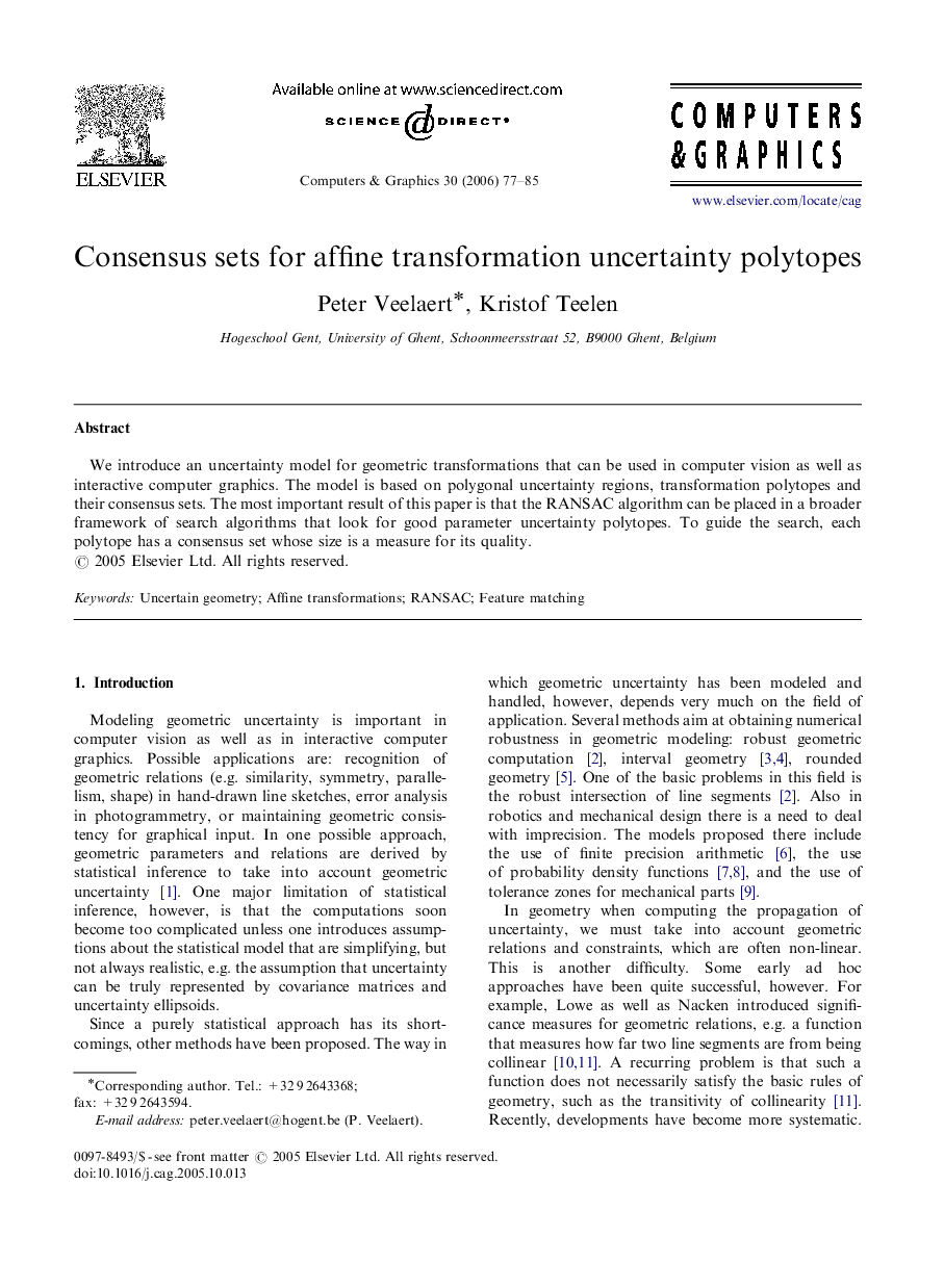 Consensus sets for affine transformation uncertainty polytopes