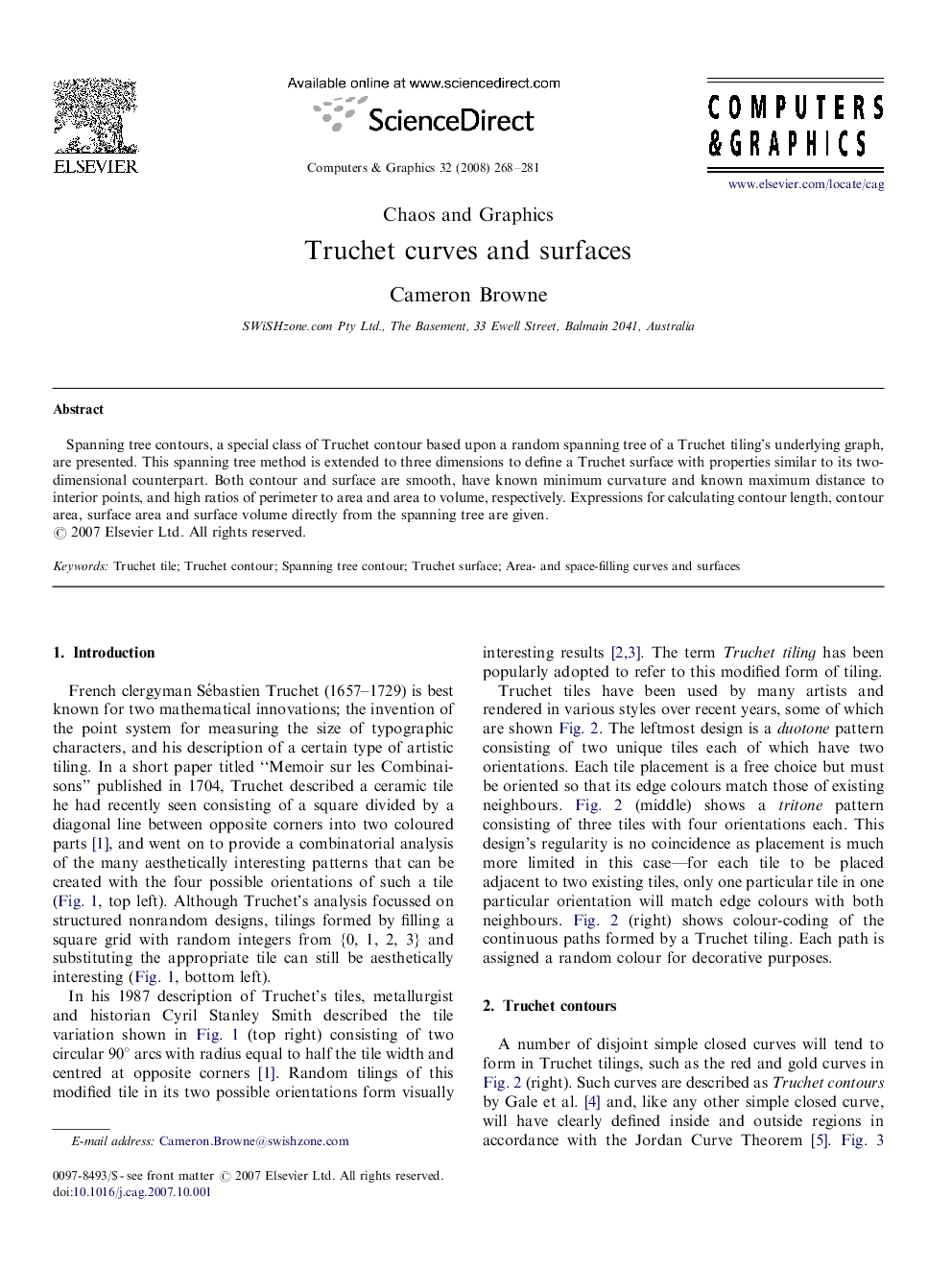 Truchet curves and surfaces