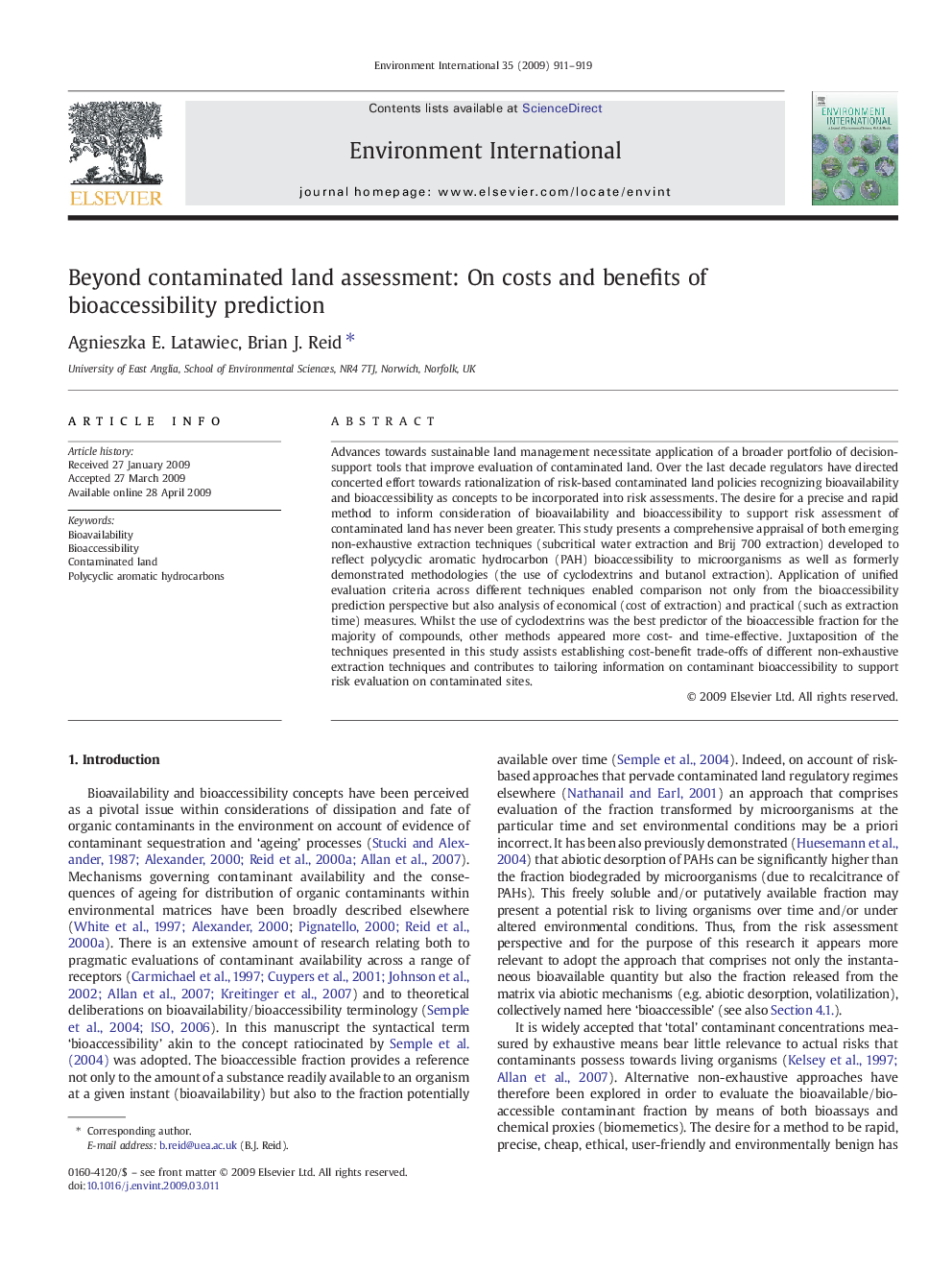 Beyond contaminated land assessment: On costs and benefits of bioaccessibility prediction