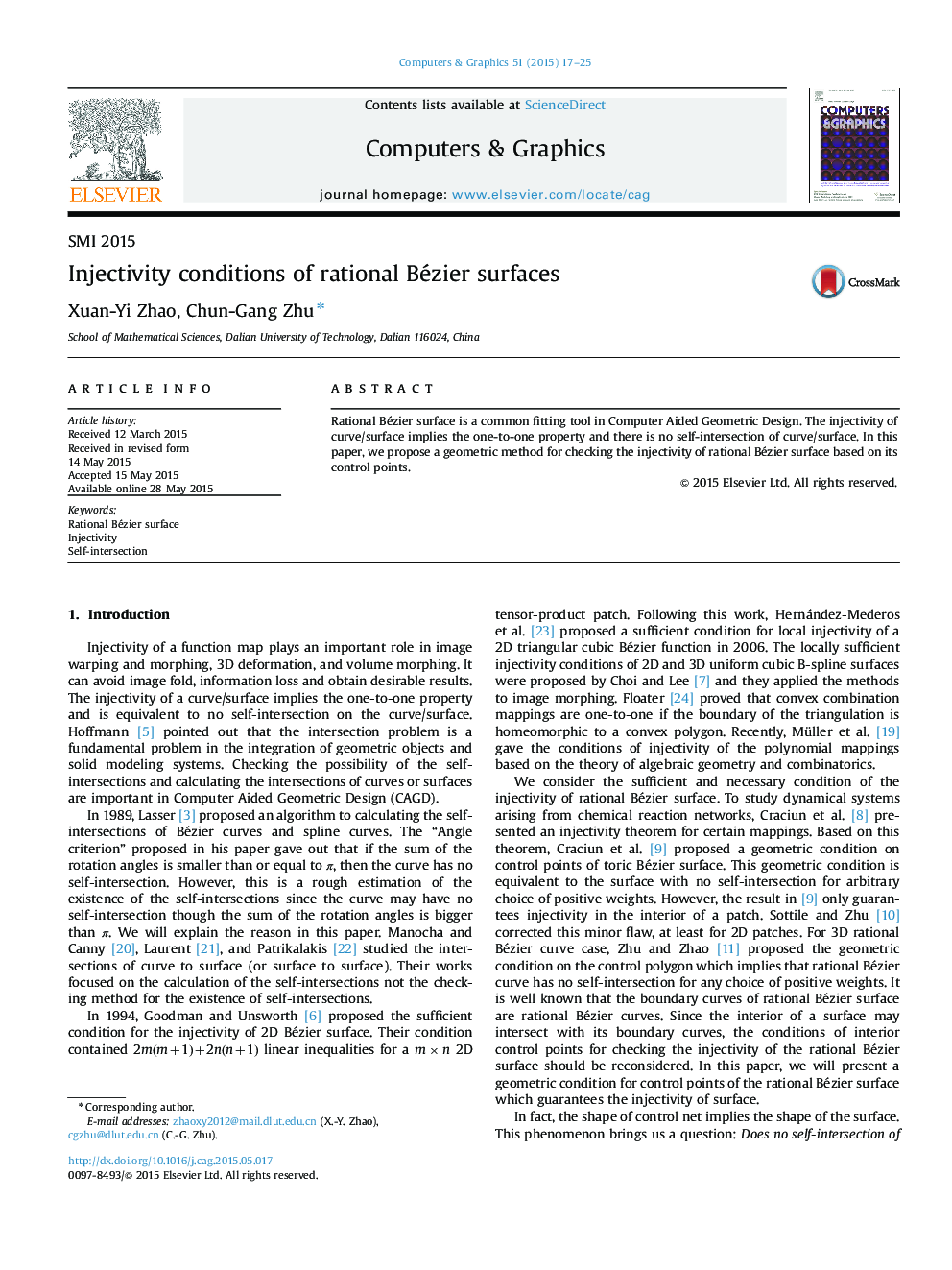 Injectivity conditions of rational Bézier surfaces