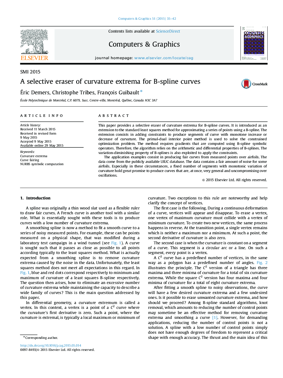 A selective eraser of curvature extrema for B-spline curves