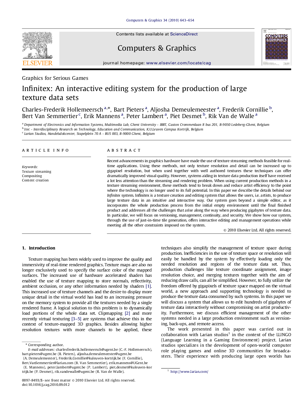 Infinitex: An interactive editing system for the production of large texture data sets