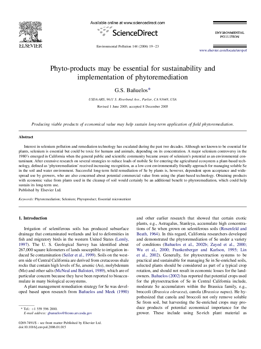 Phyto-products may be essential for sustainability and implementation of phytoremediation