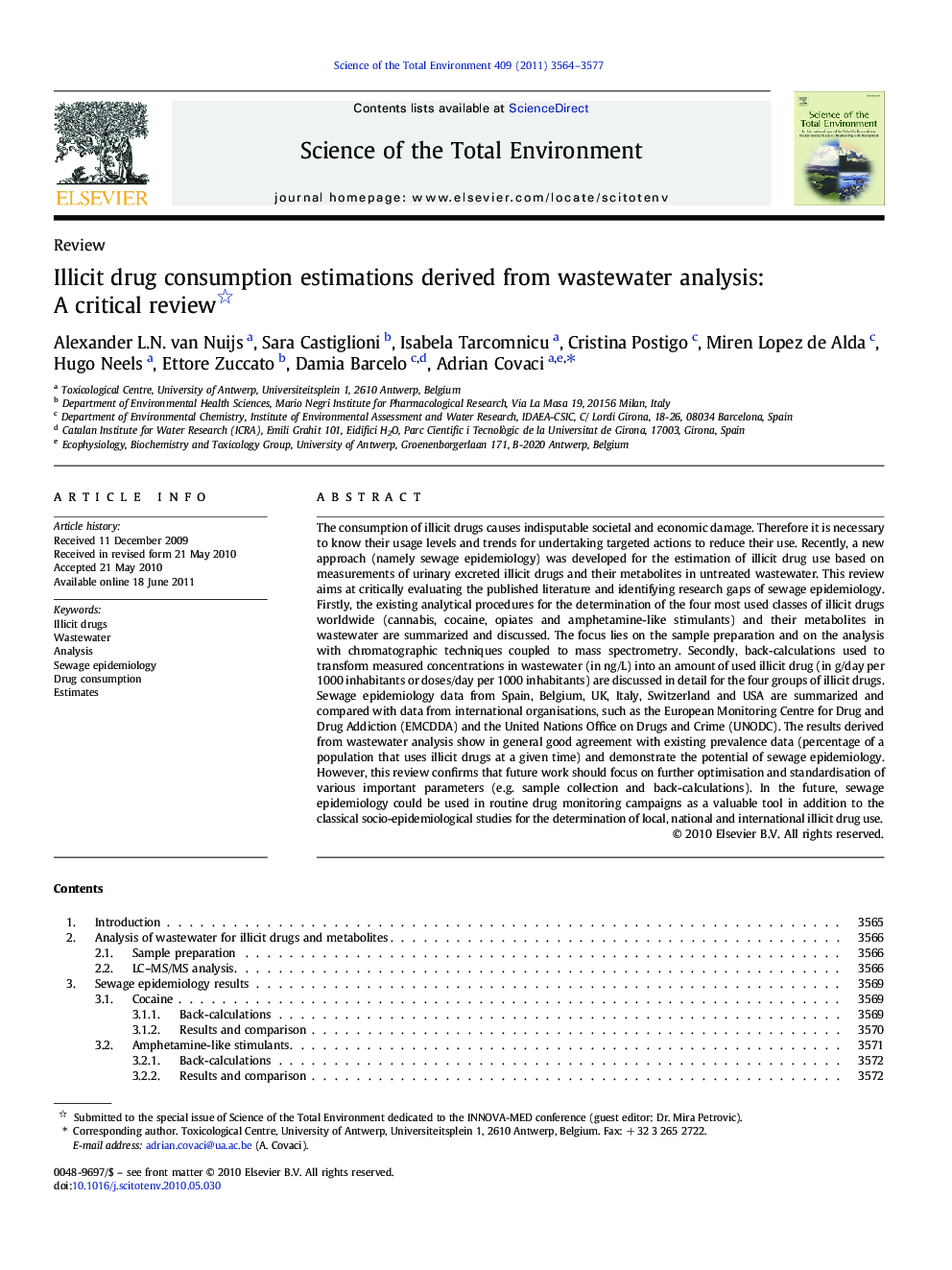 Illicit drug consumption estimations derived from wastewater analysis: A critical review 