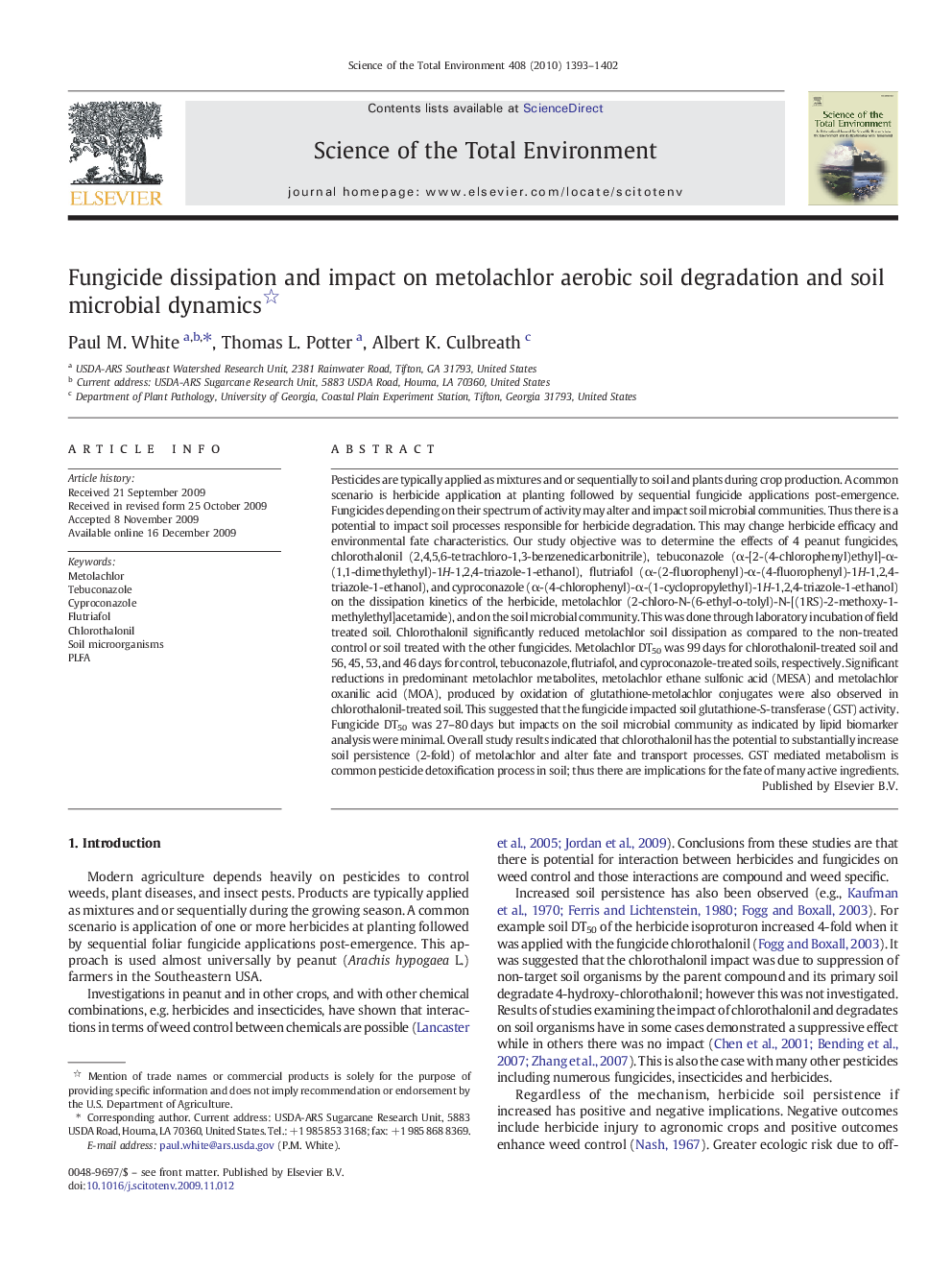 Fungicide dissipation and impact on metolachlor aerobic soil degradation and soil microbial dynamics 