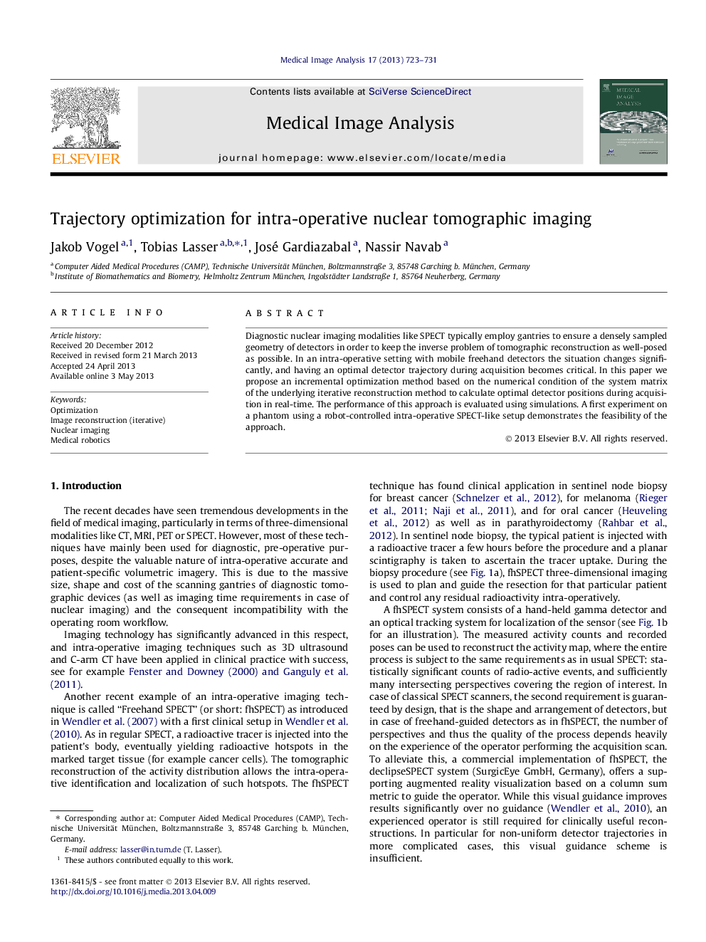 Trajectory optimization for intra-operative nuclear tomographic imaging