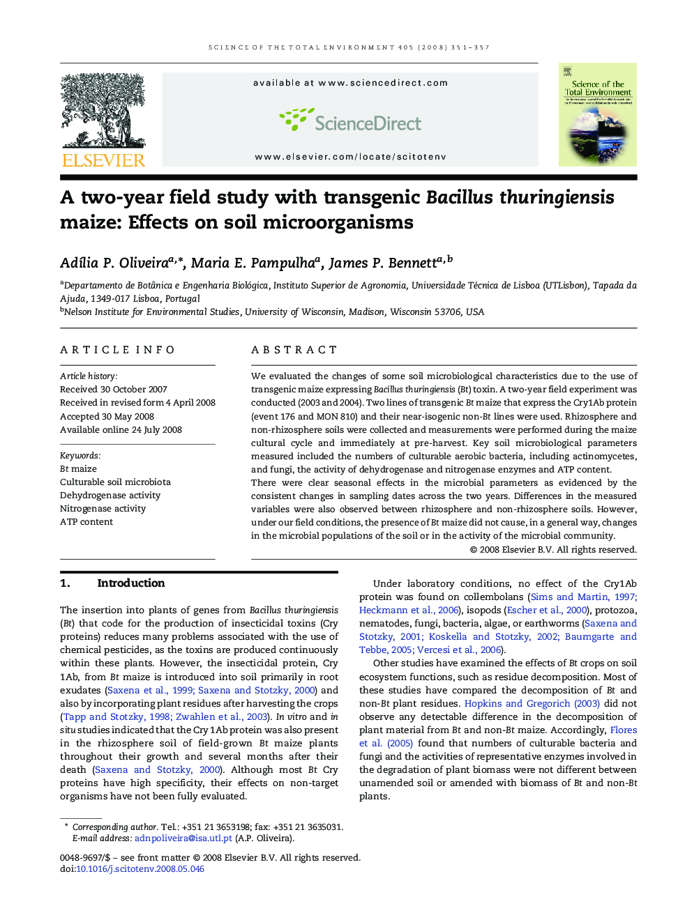 A two-year field study with transgenic Bacillus thuringiensis maize: Effects on soil microorganisms