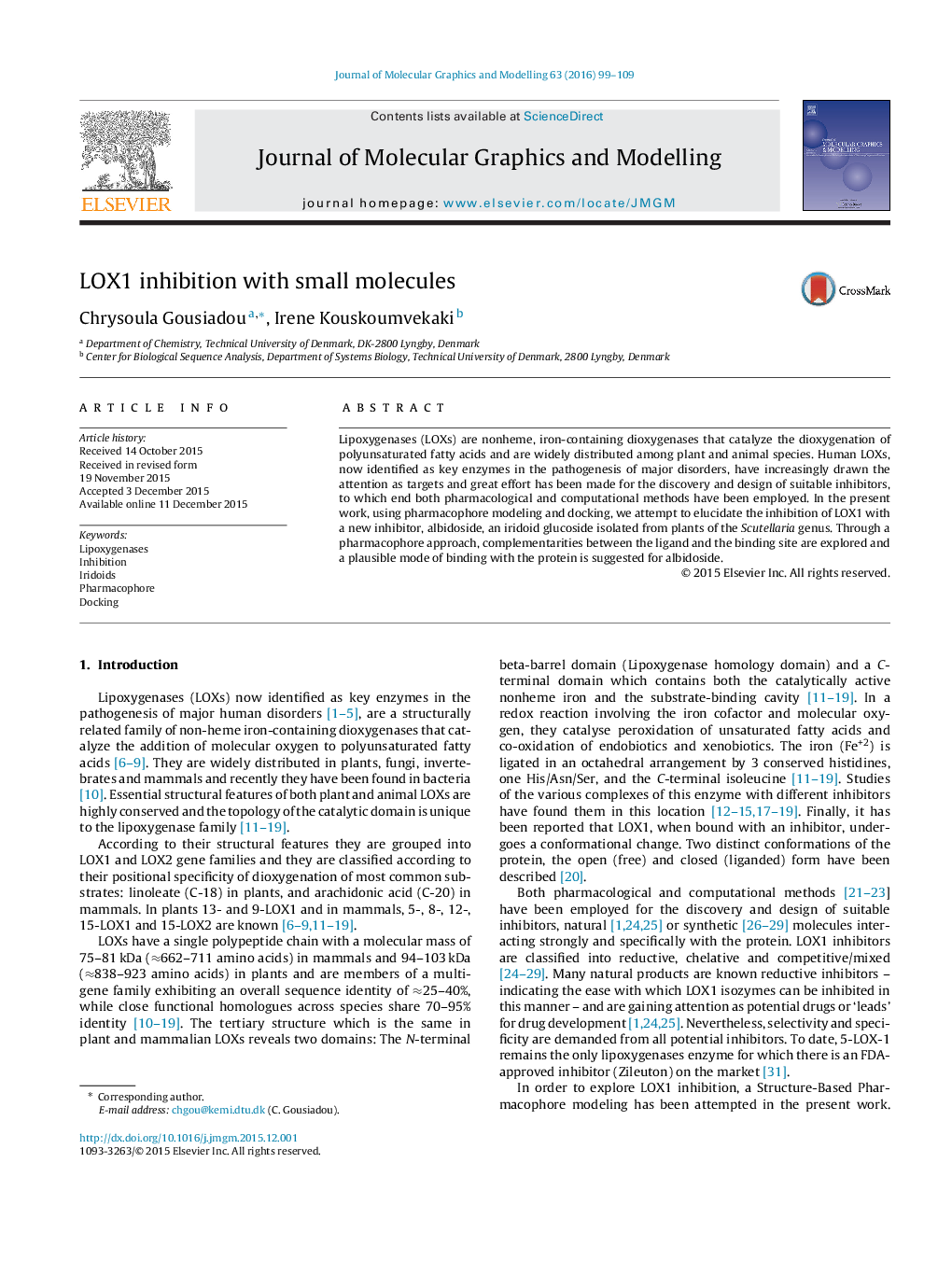 LOX1 inhibition with small molecules