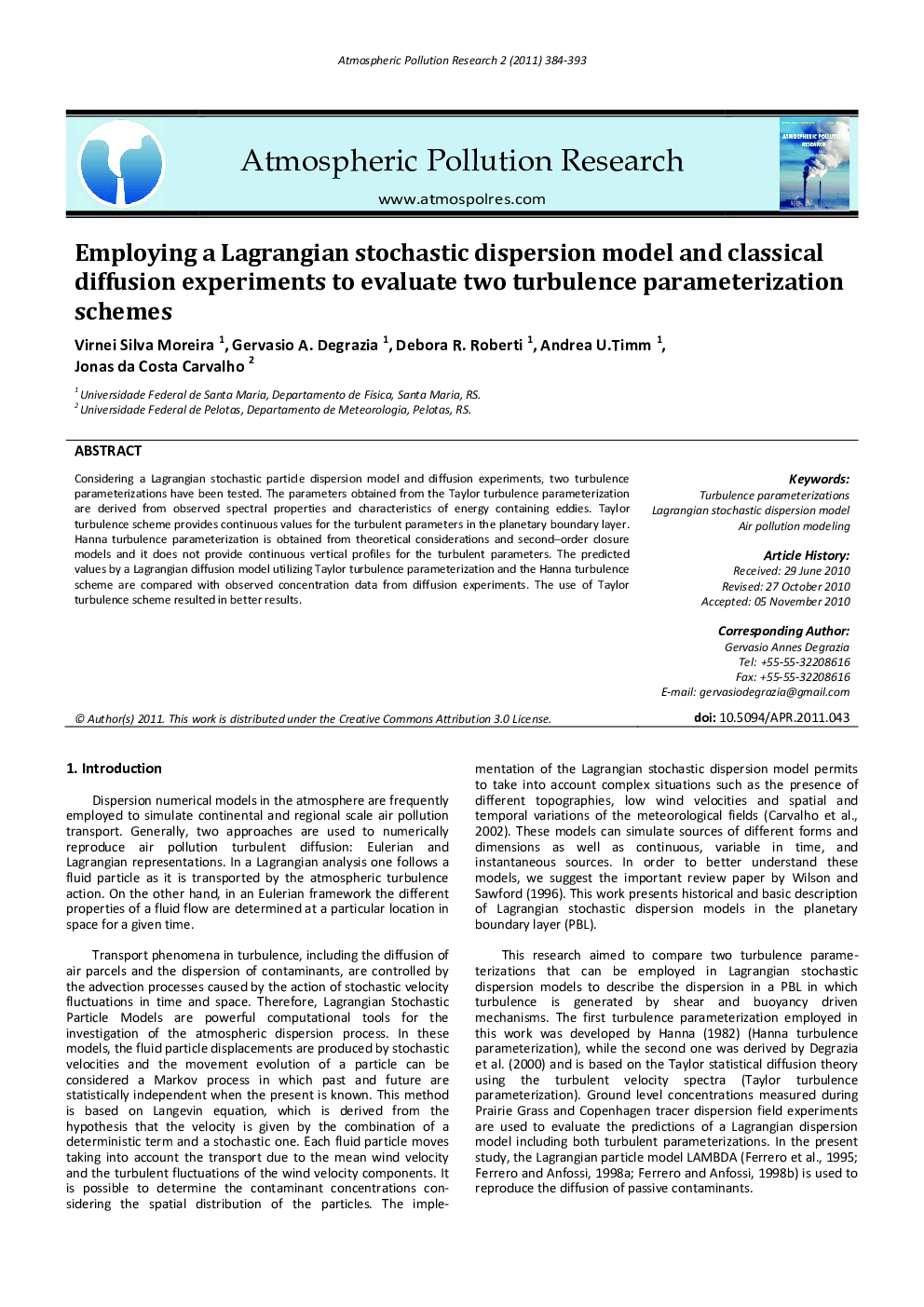 Employing a Lagrangian stochastic dispersion model and classical diffusion experiments to evaluate two turbulence parameterization schemes