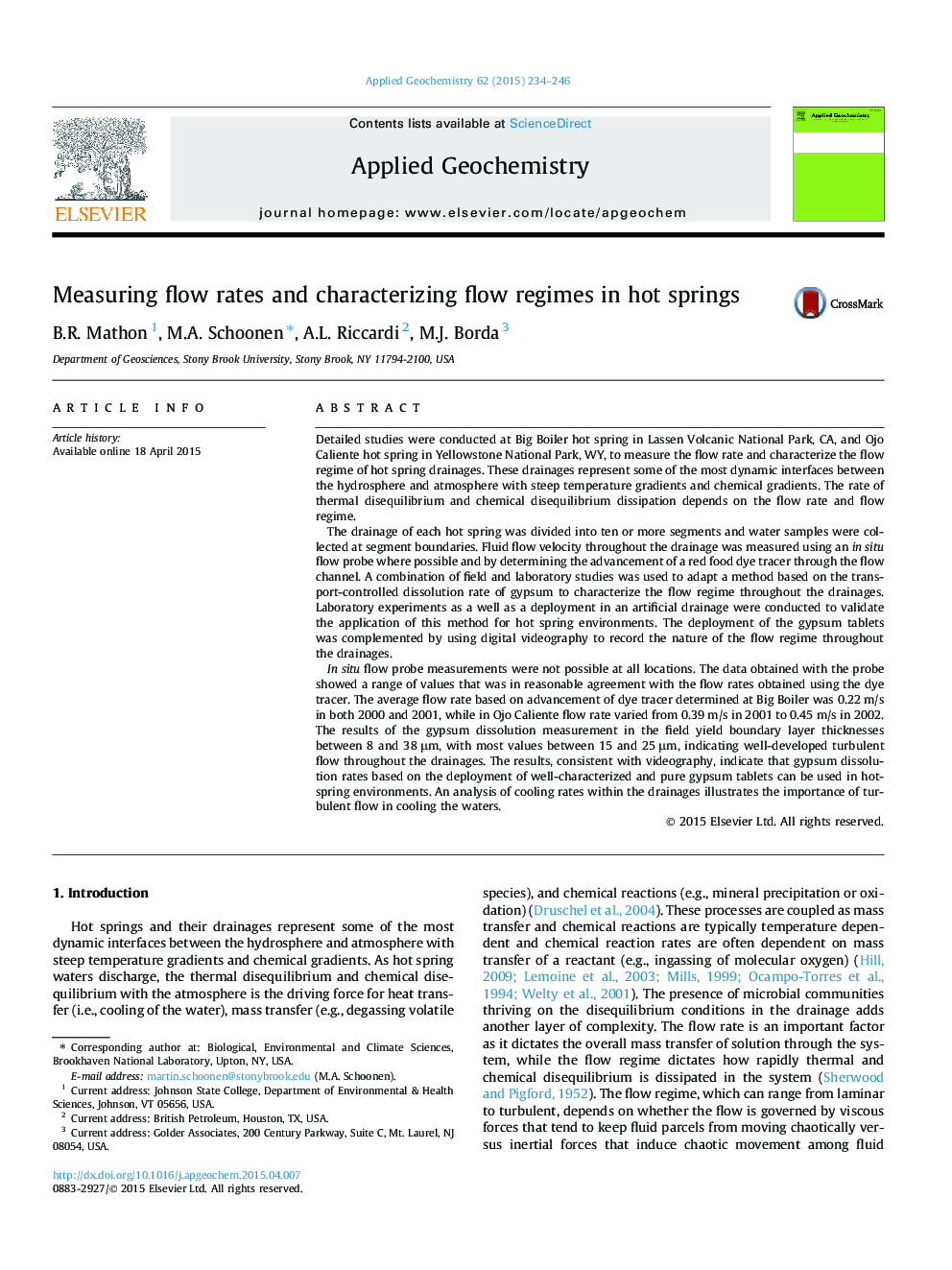 Measuring flow rates and characterizing flow regimes in hot springs