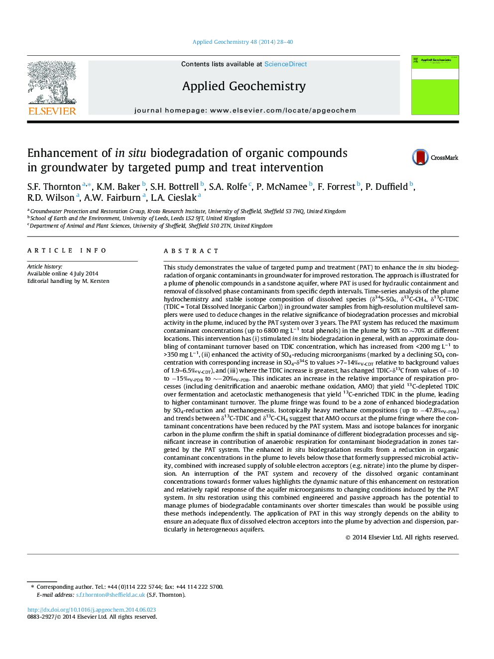 Enhancement of in situ biodegradation of organic compounds in groundwater by targeted pump and treat intervention