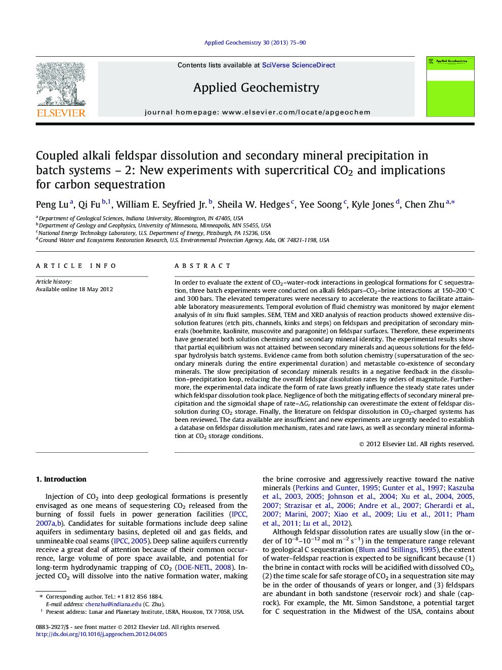 Coupled alkali feldspar dissolution and secondary mineral precipitation in batch systems – 2: New experiments with supercritical CO2 and implications for carbon sequestration