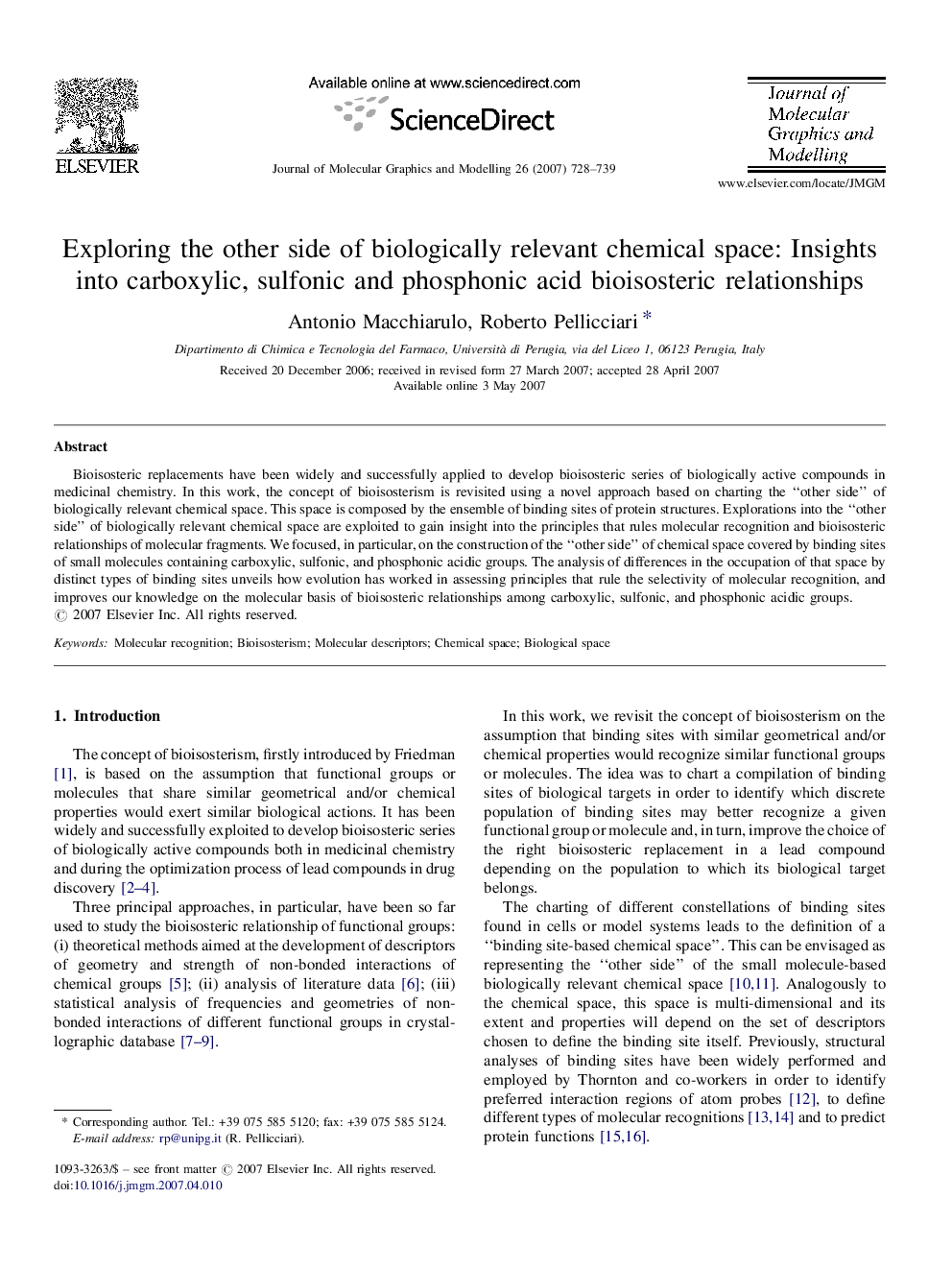 Exploring the other side of biologically relevant chemical space: Insights into carboxylic, sulfonic and phosphonic acid bioisosteric relationships